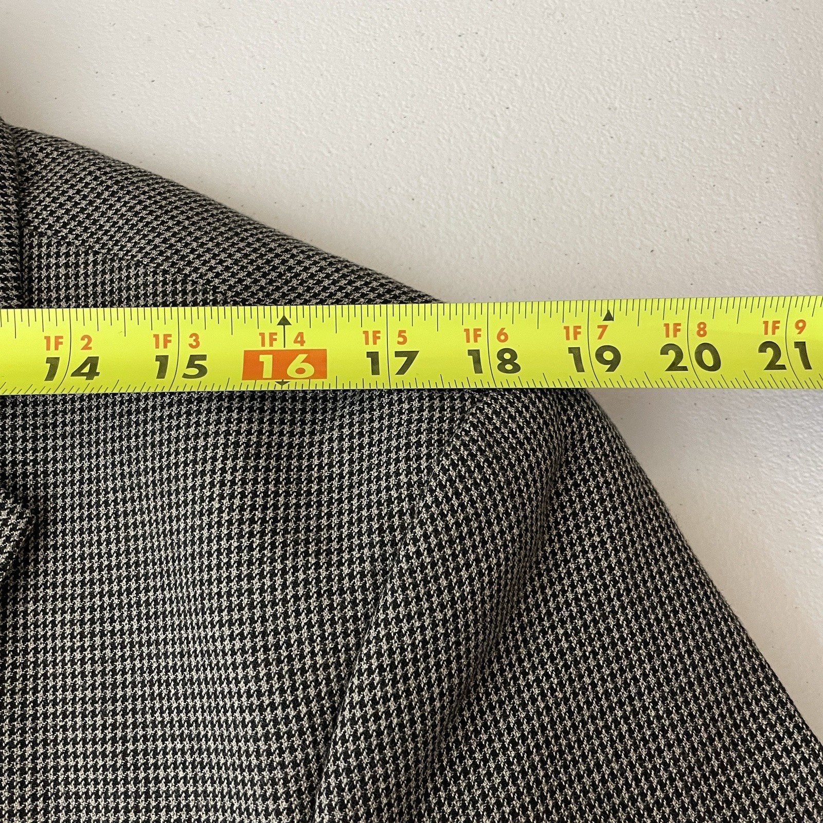 Adolfo Sport Coat Mens 40R Gray Multicolor Houndstooth Polyester Double Vented