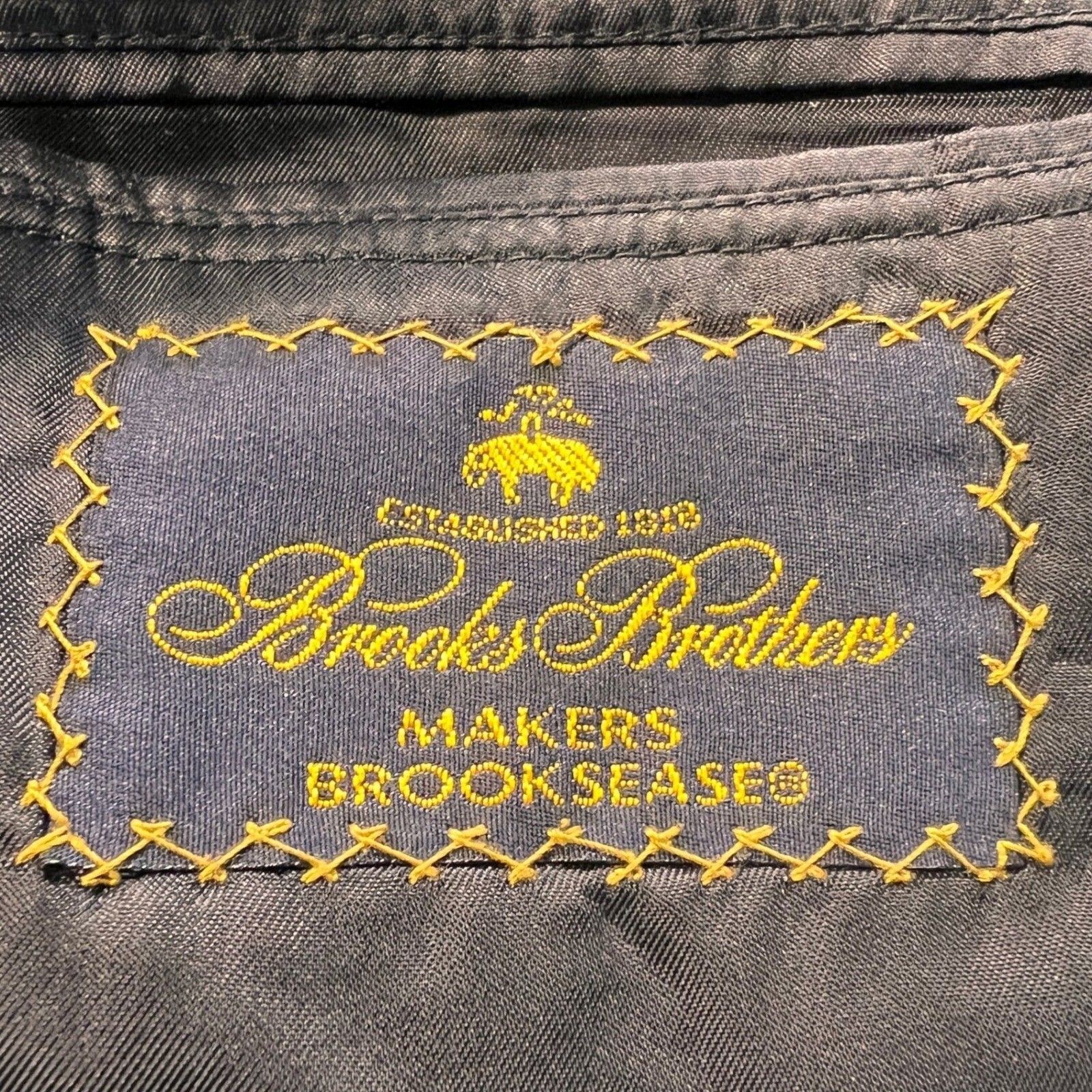 Brooks Brothers Suit Mens 46L Charcoal Pinstripe Brooksease Makers Wool USA 2pc