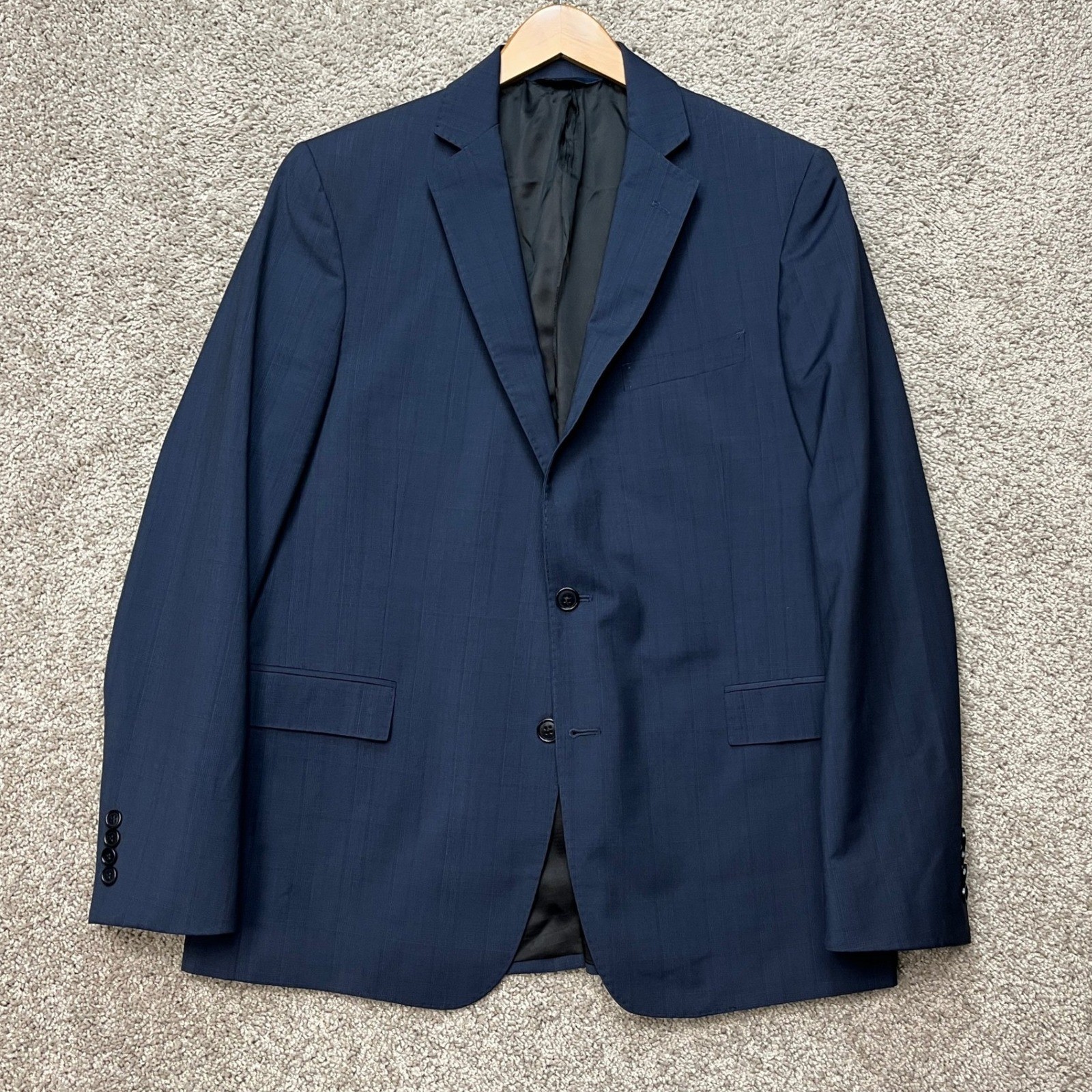 Brooks Brothers Blazer Mens 42R Navy Blue Wool Pinstripe Regent Fit Marzotto EUC