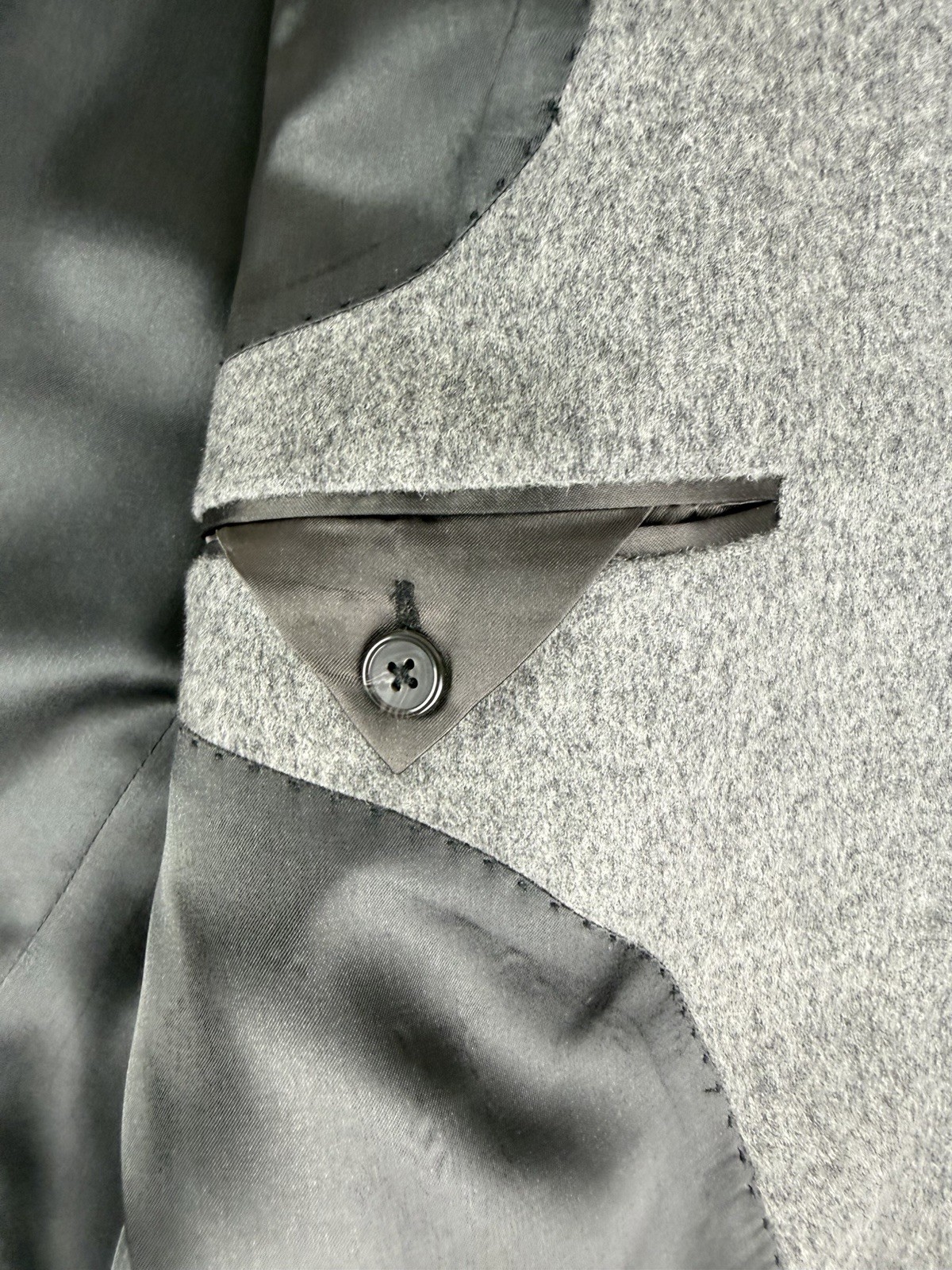 Bill Blass Men’s 44R 100% Camel Hair Blazer Sport Coat Light Gray B1002