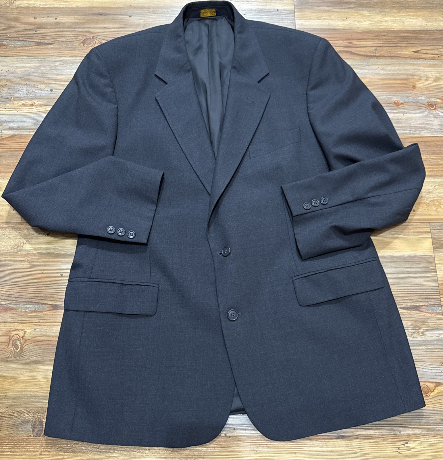BROOKS BROTHERS BROOKSEASE WOOL CHARCOAL GREY BLAZER SPORT COAT SUIT JACKET 43 R