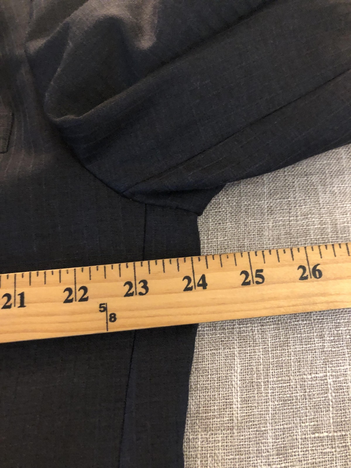 Calvin Klein Suit Jacket Mens 46R Gray Wool Notch Lapel Business Classic Office
