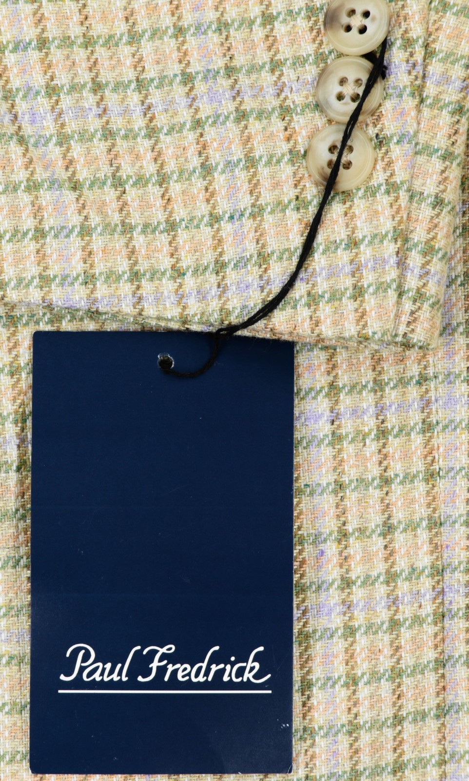NWT Men’s 44 R Paul Fredrick Houndstooth Lanificio di Pray 100% Silk Sport Coat