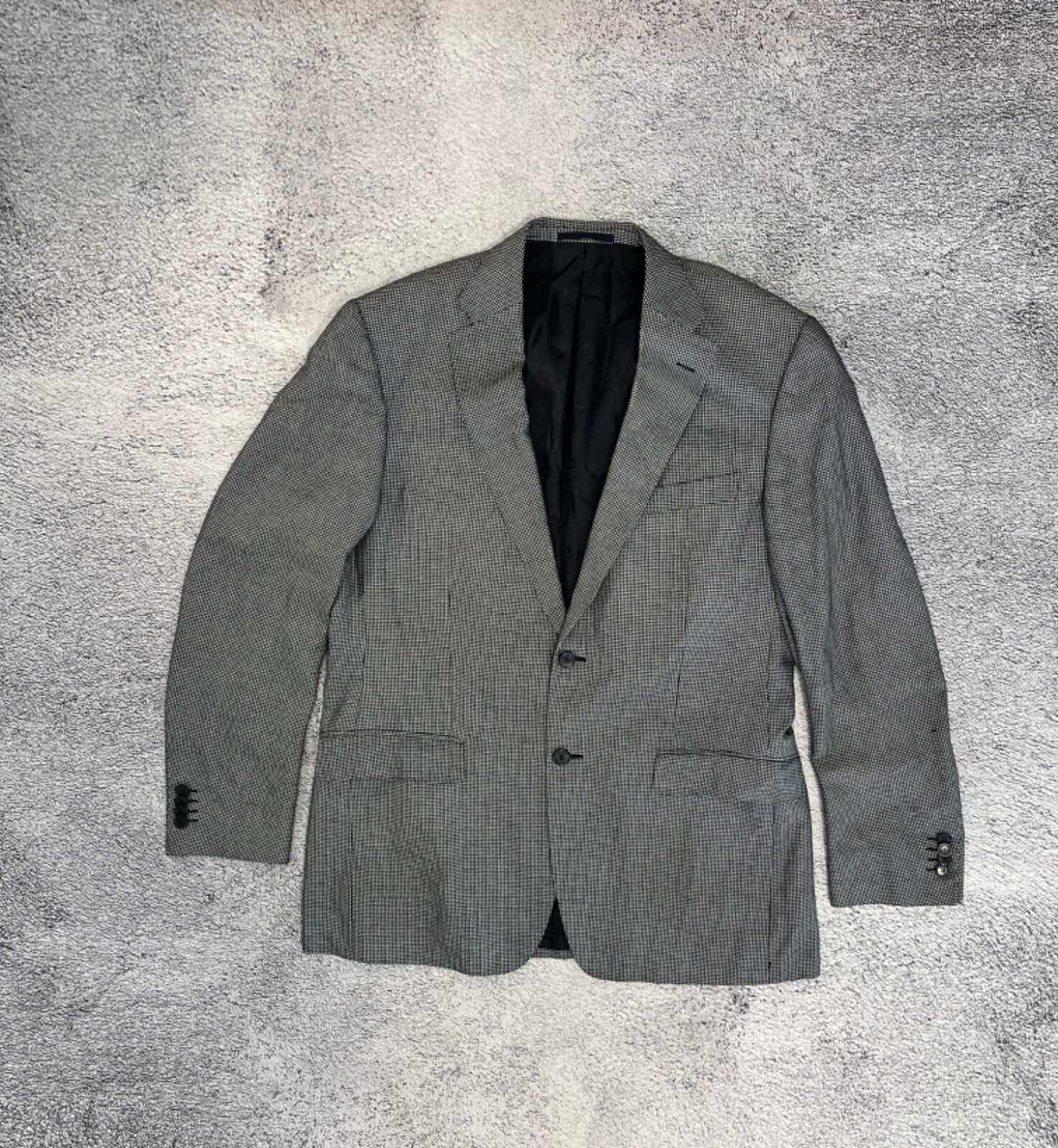 Versace Men’s Blazer Jacket Silk Rayon Viscose Gray Italy Two- Button Size 54R