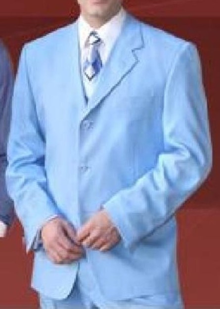 Men’s Basic Suit Sky Blue Color(comes with pants) All Sizes 38-58 Style 902/802P