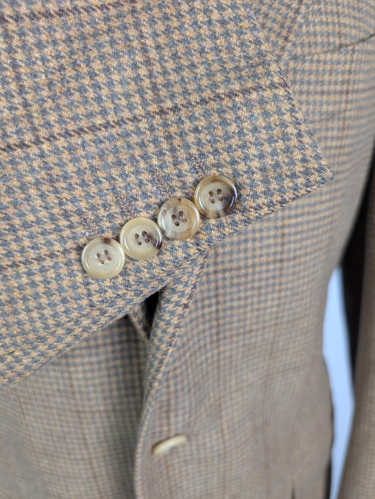 PAL ZILERI Sport Coat Dual Vent 100% Wool Houndstooth Check Sz 52R IT 42R US