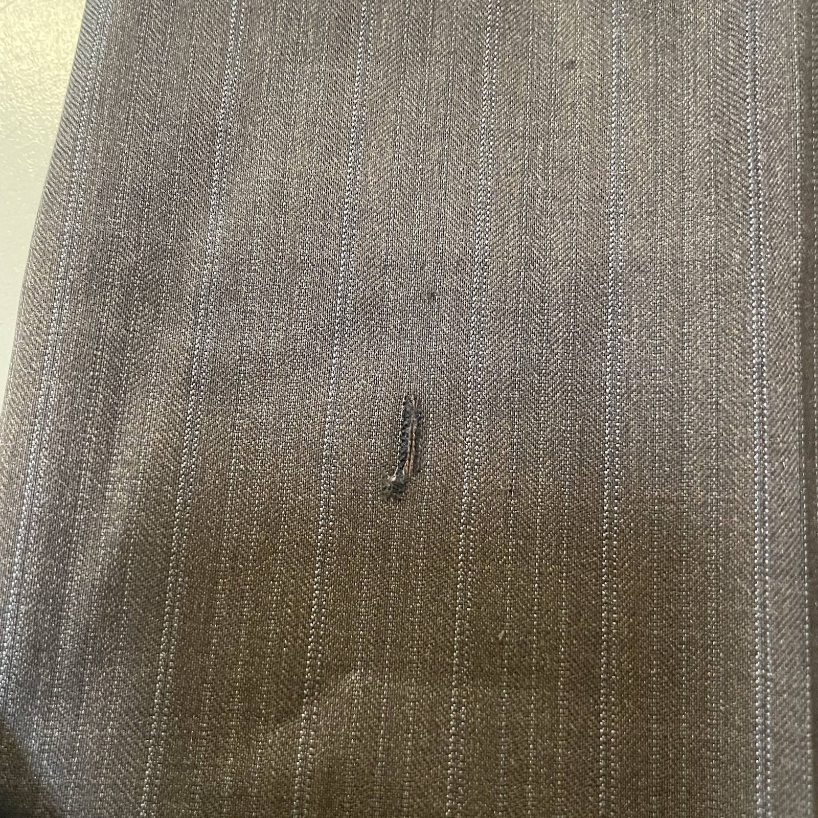Canali Wool Brown Charcoal Striped Suit Jacket Pants EU 54L US 44L 36×29