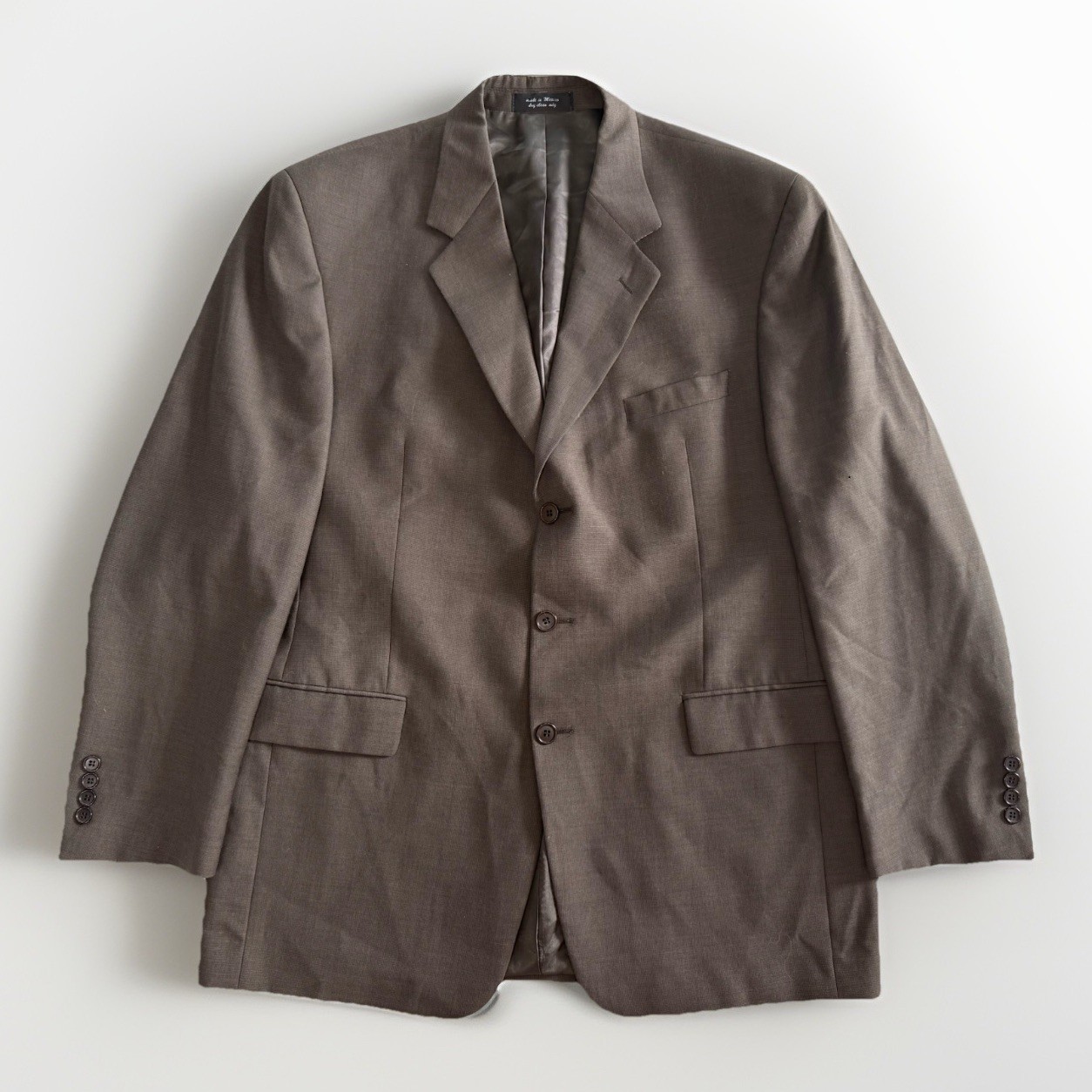 Andrew Fezza All Seasons Cashmere Wool Suit Blazer 48R Gray Three-Button