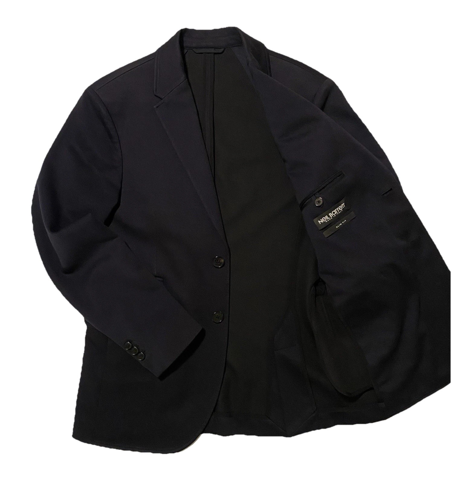 Neil Barrette Slim Unlined Navy Men’s Blazer Jacket Size EU46/US36 Made In Italy