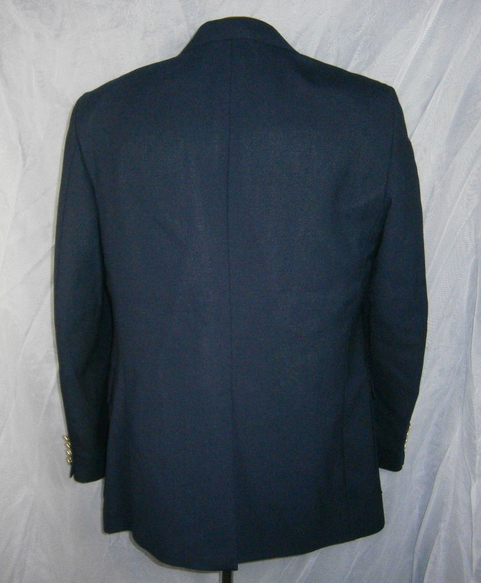 CAMBRIDGE BAY MENS JACKET SUITCOAT ALL SEASONS BLAZER NAVY BLUE WOOL BLEND 40 R