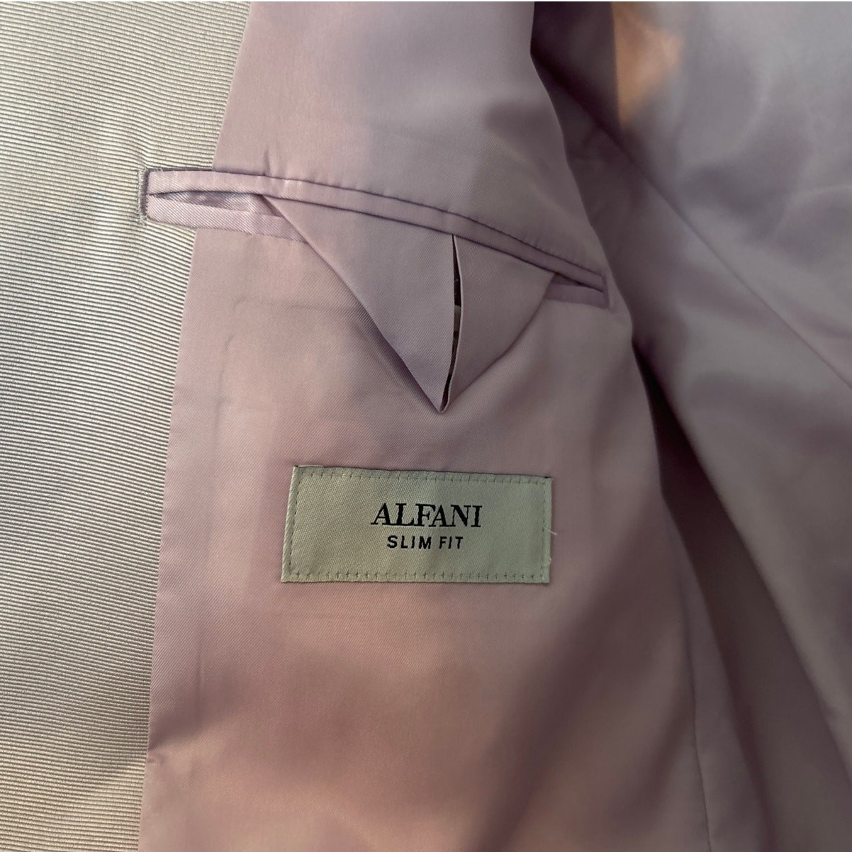 NWT Alfani Slim Fit Sport Coat Blazer Light Pink Floral Jacquard, Men’s 42R