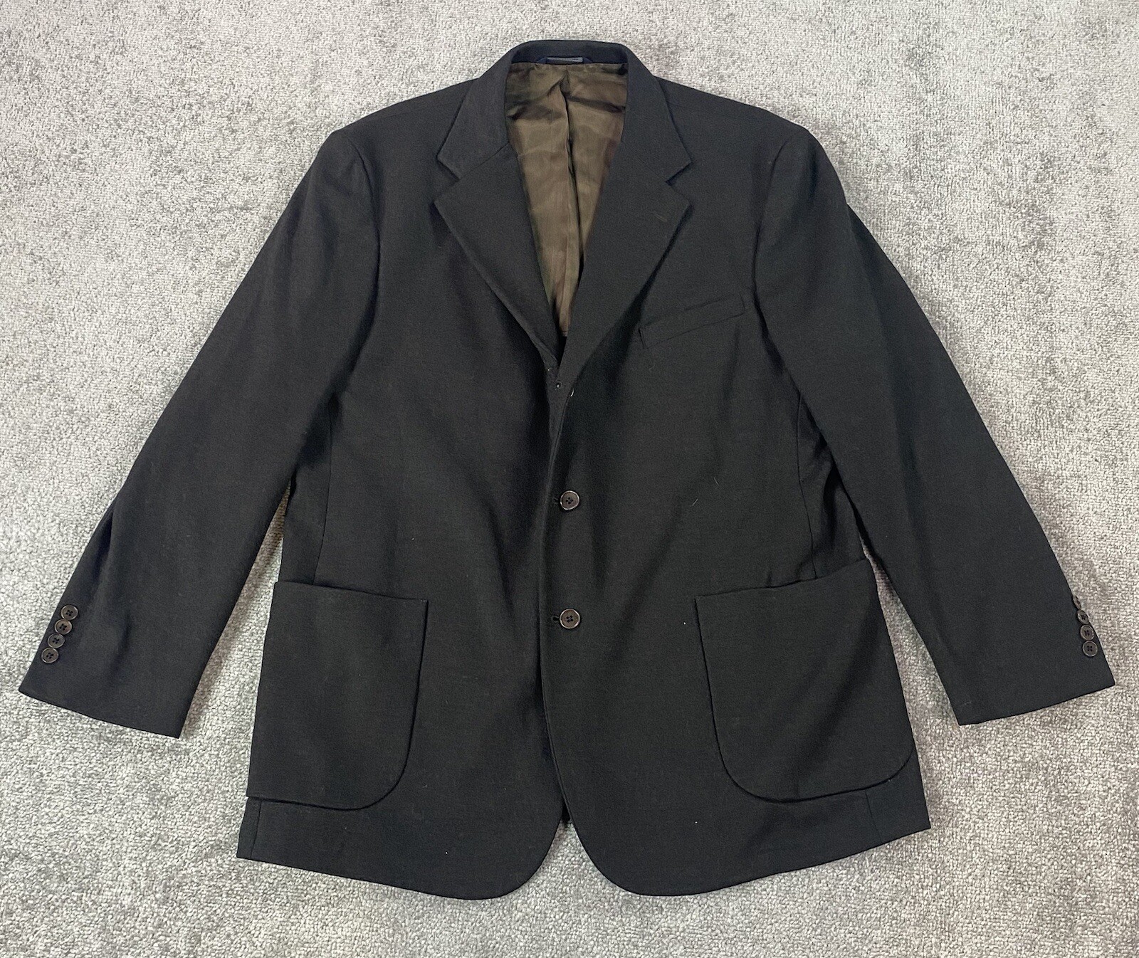 Brooks Brothers Suit Jacket 46 L Taupe Wool Luxury Business Designer Sport Coat