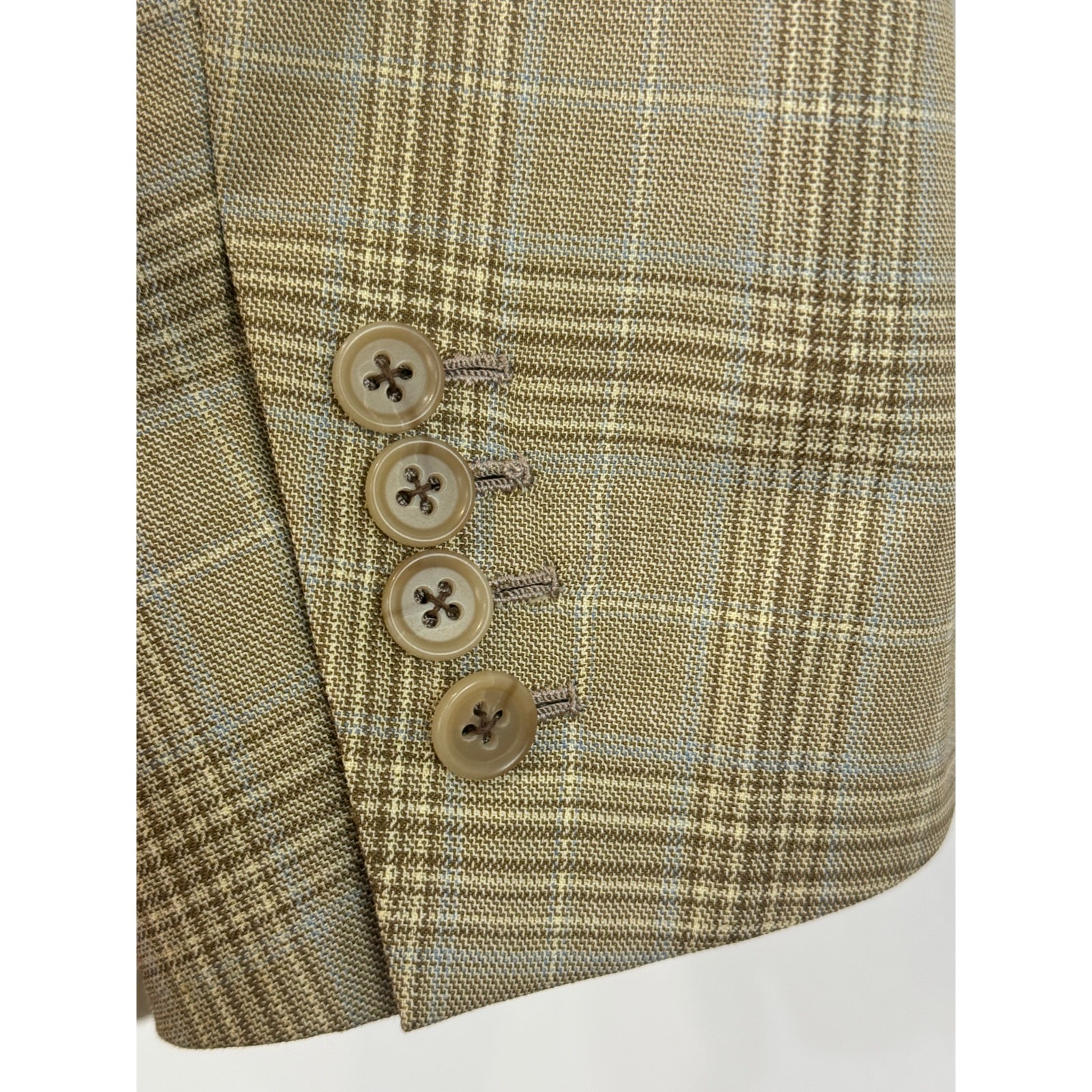 Miller Brothers Ltd. Blazer Mens 41R Brown Tan Check Wool Silk Sport Coat
