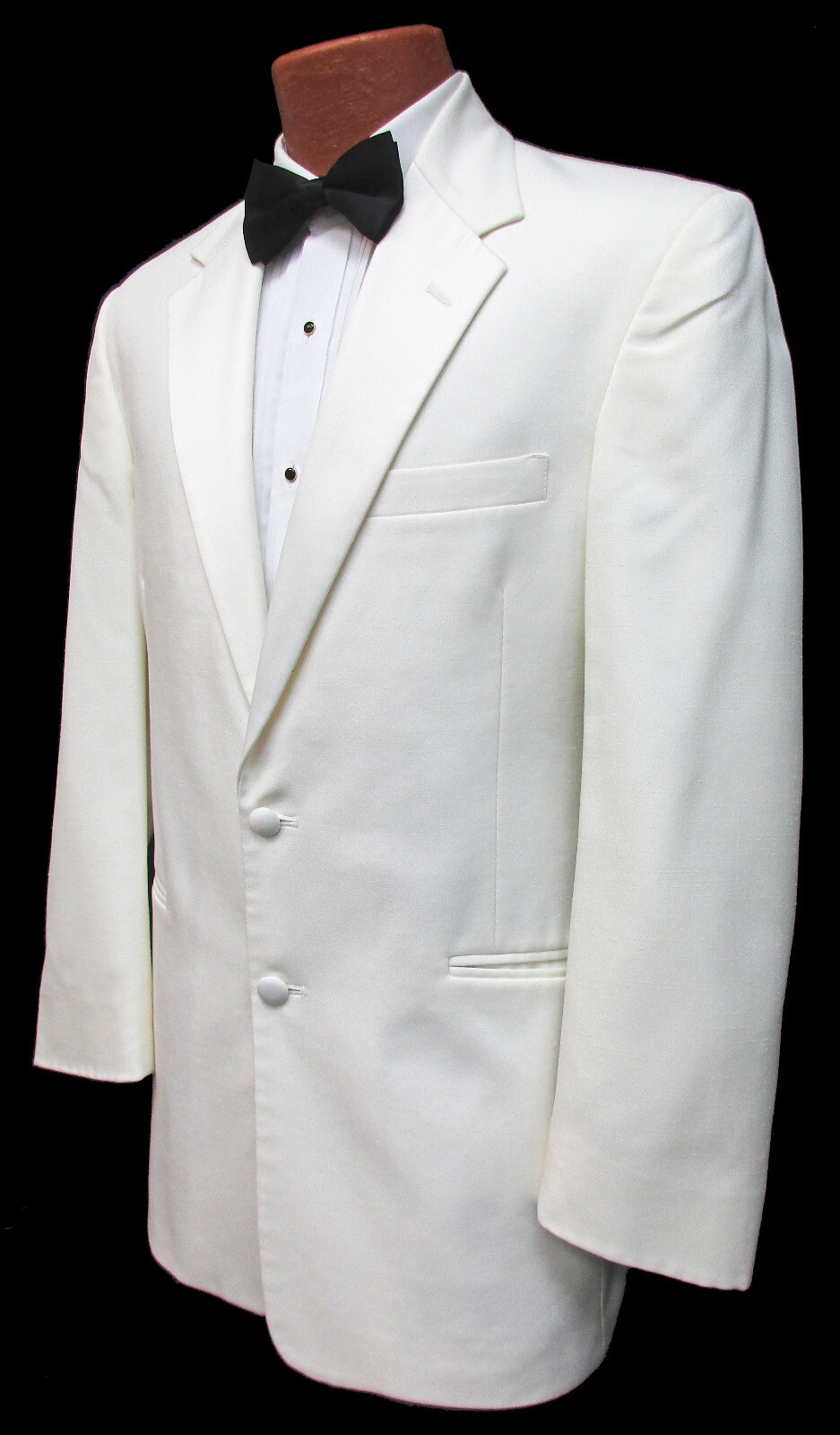 Men’s Perry Ellis Ivory Tuxedo Jacket Two Button with Satin Notch Lapels 40R