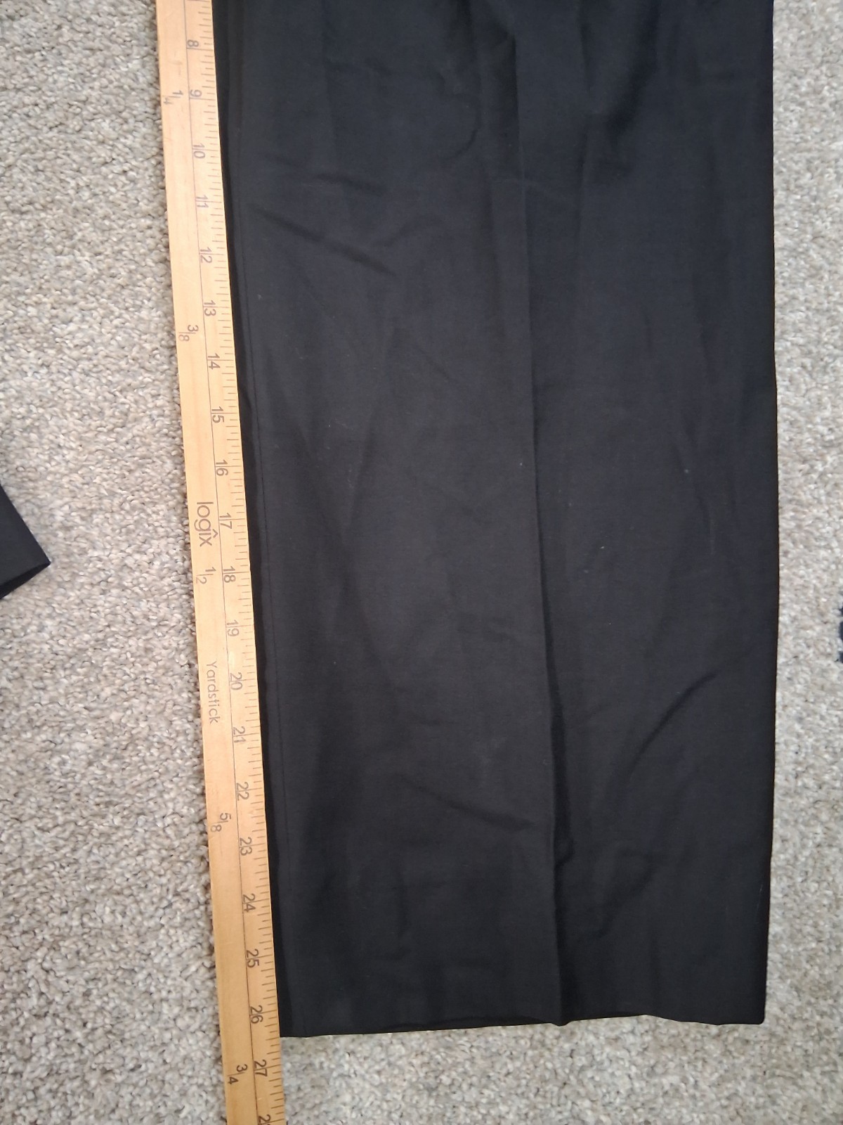Inserch Mens Jacket XL Pants 38×26.5 Black Button Up Pockets Polyester Blend