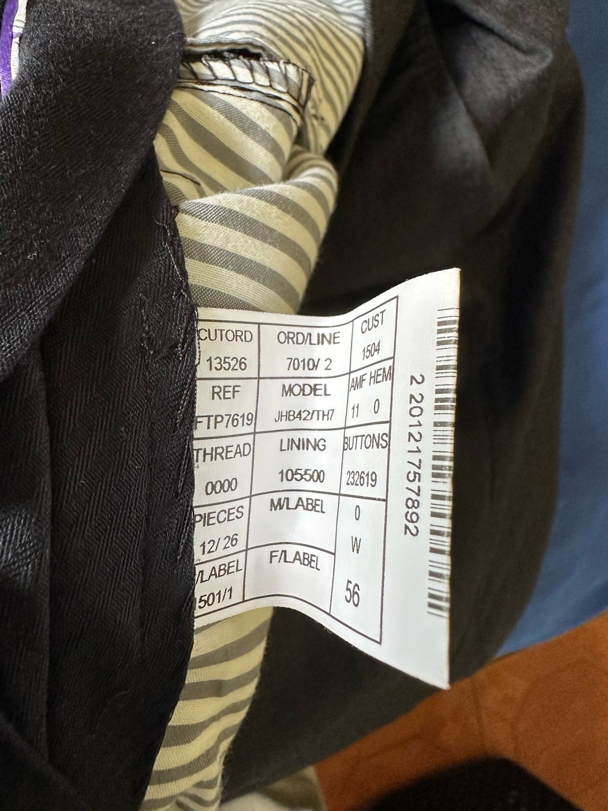 Patrick Hellmann Double-Breasted Herringbone Wool Cashmere Suit IT 56, US 44R