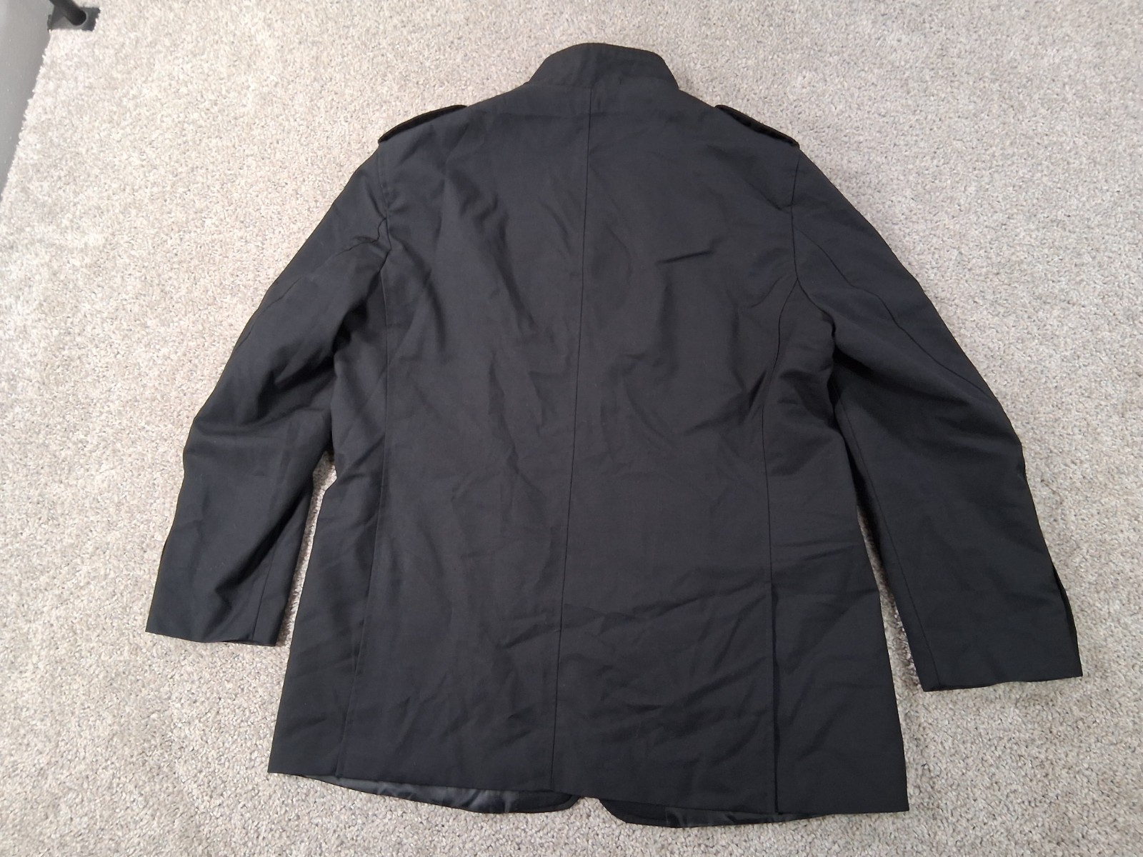 Inserch Mens Jacket XL Pants 38×26.5 Black Button Up Pockets Polyester Blend