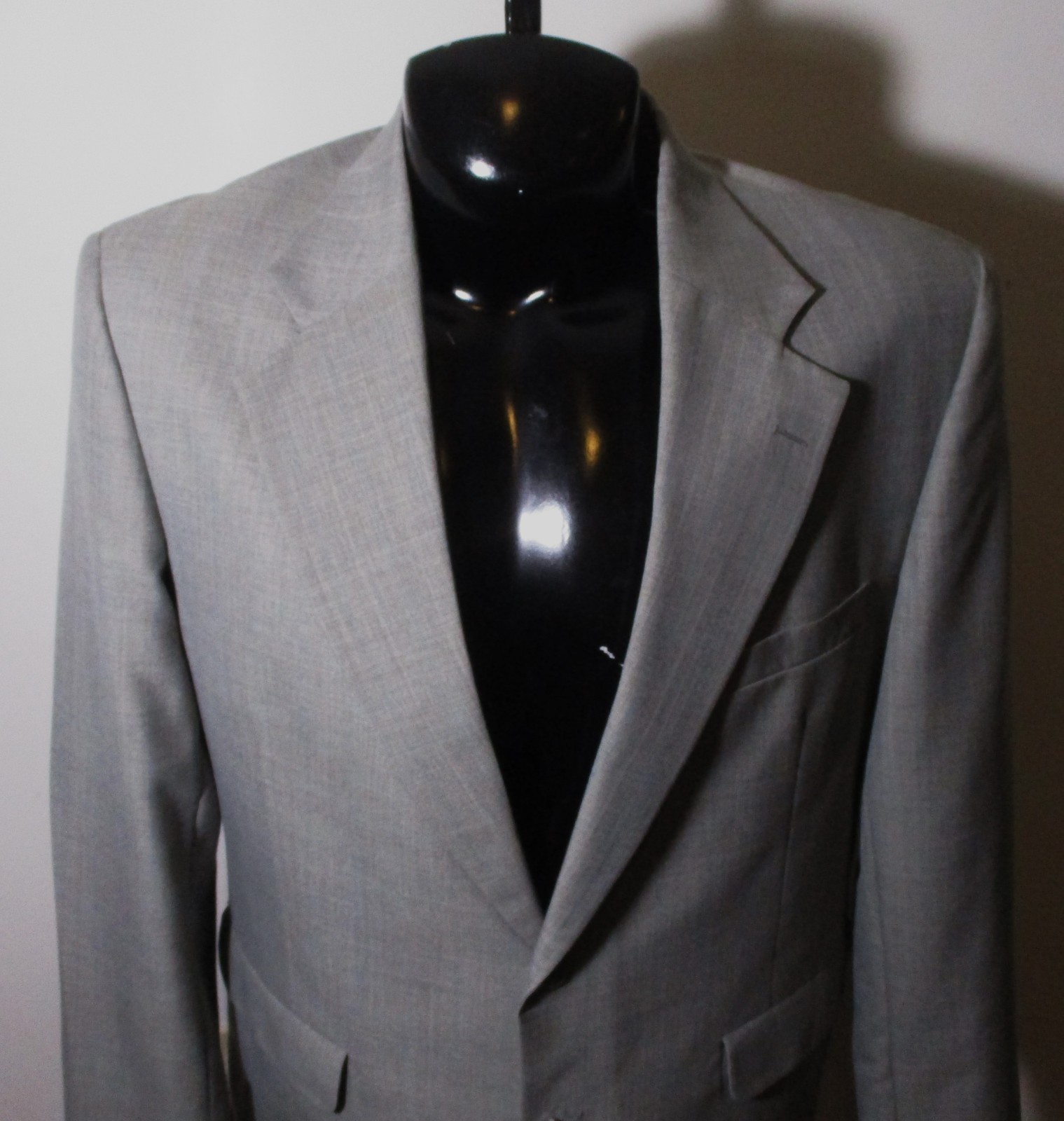 ADAMS ROW Gray Wool 2 Pc Suit men’s Size 43 Long, 38X32