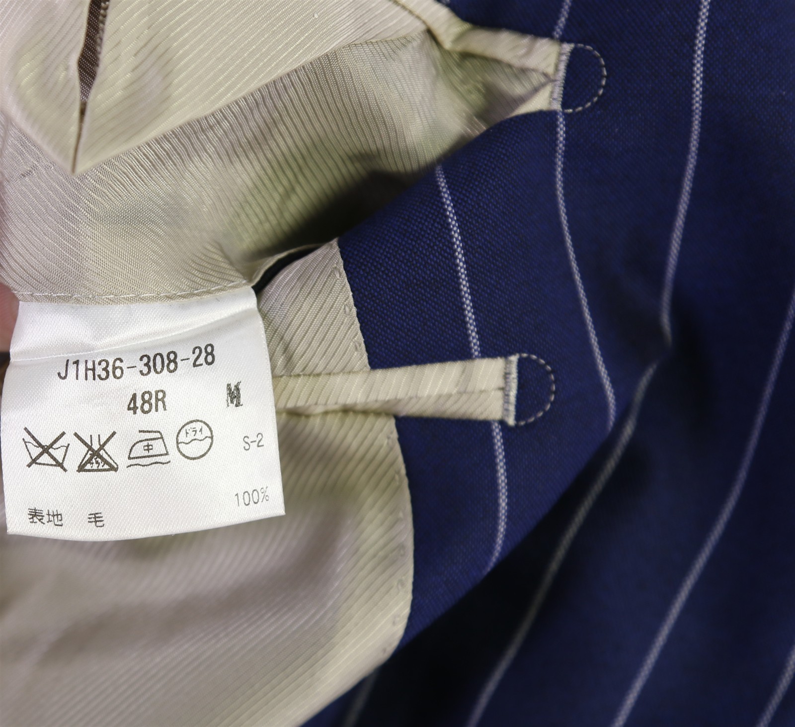Paul Stuart Current Royal Blue Chalkstripe 3-Piece Wool Suit 38S