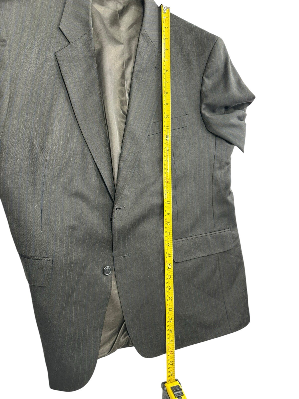 Daniel Gray Travel Concepts Suit Coat Jacket Mens 44R Wool Striped Classic