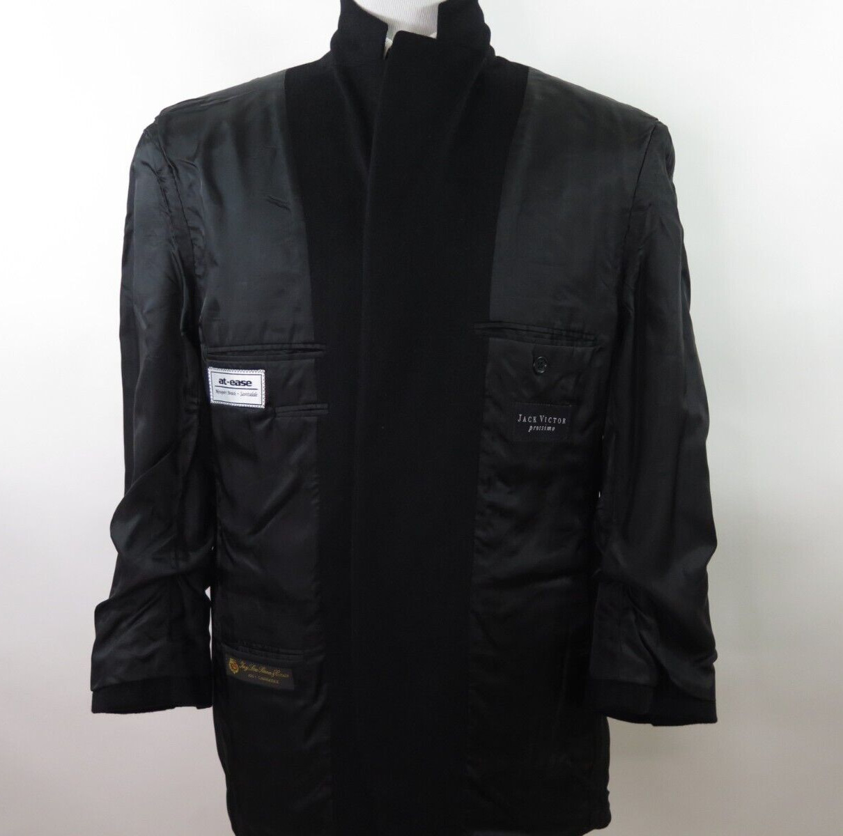 Jack Victor Loro Piana Italy Men Cashmere Black Blazer Jacket Sport Coat 42R EUC