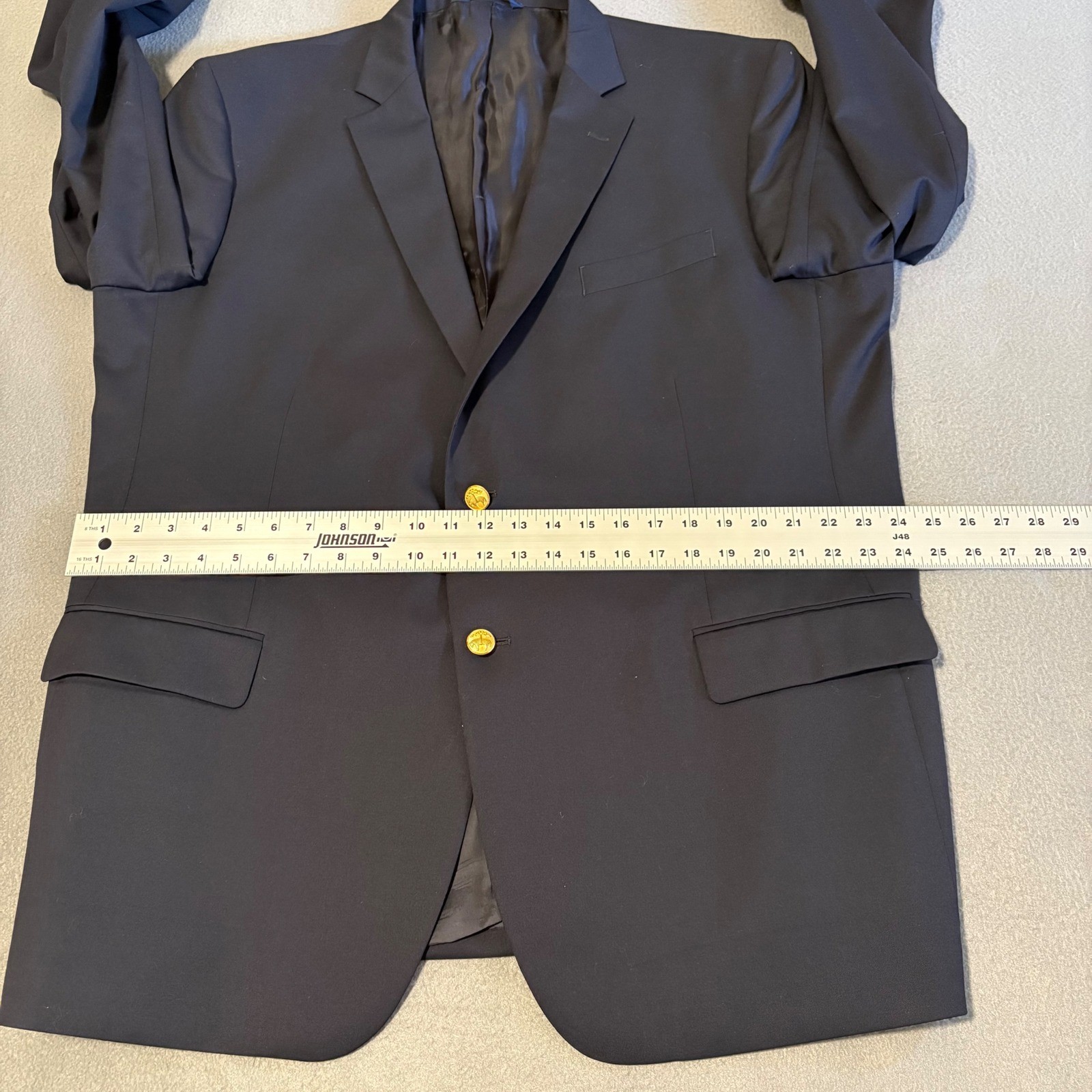 Brooks Brothers Blazer 50L Navy Blue Madison Fit Wool Gold Buttons Sport Coat