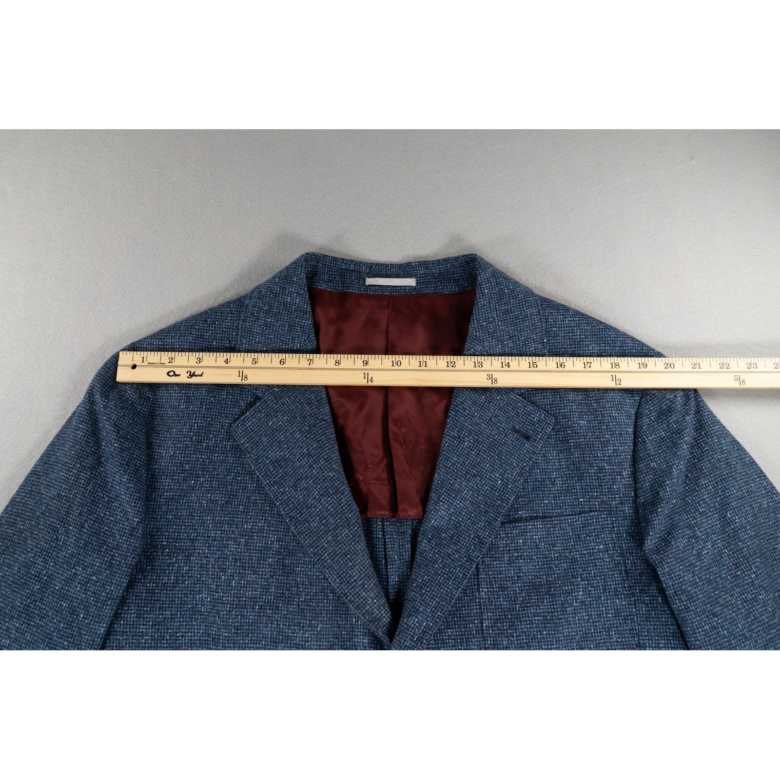 Brunello Cucinelli Mens Blue Silk Wool Cashmere 3 Button Blazer Sport Coat IT 56