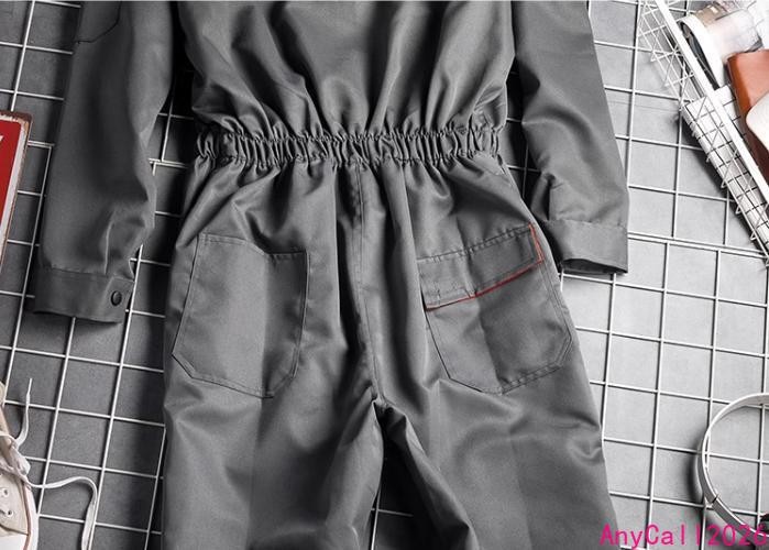 Long Sleeve Jumpsuit Mens Japanese Retro Cargo Loose Fit Casual Romper Suits