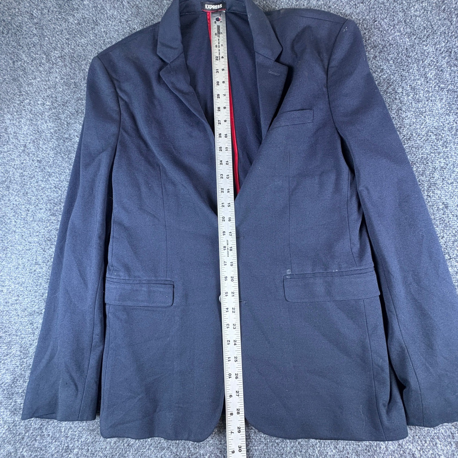 Express Performance Extra Slim Navy Blue Suit Set 38R/32×32 Two Button Stretch