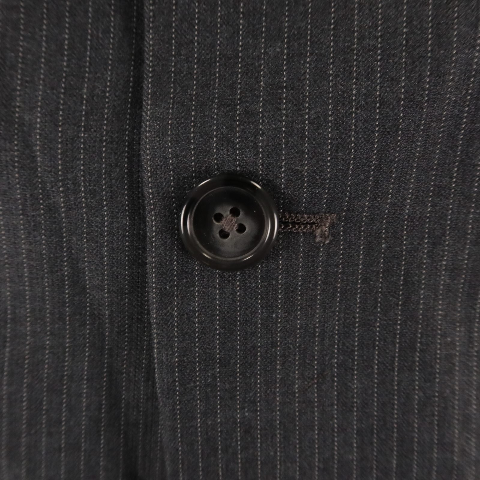 Croft & Barrow Jacket 38R S Gray Pinstripe Polyester Blazer Sport Coat