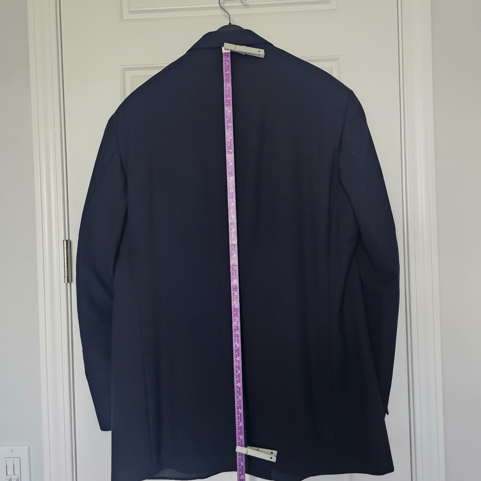Brooks Brothers Double-breasted Navy Wool Hopsack Blazer 44L
