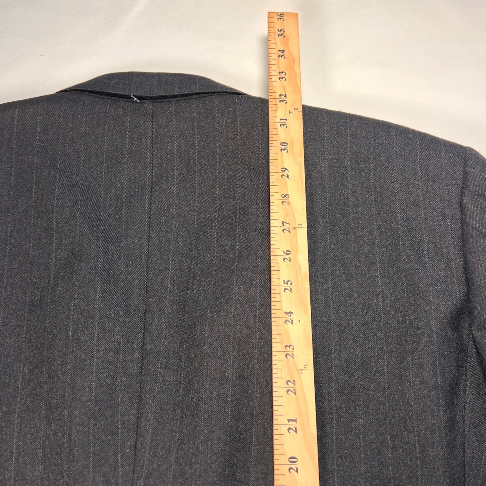 Brooks Brothers Suit Mens 46L Charcoal Pinstripe Brooksease Makers Wool USA 2pc