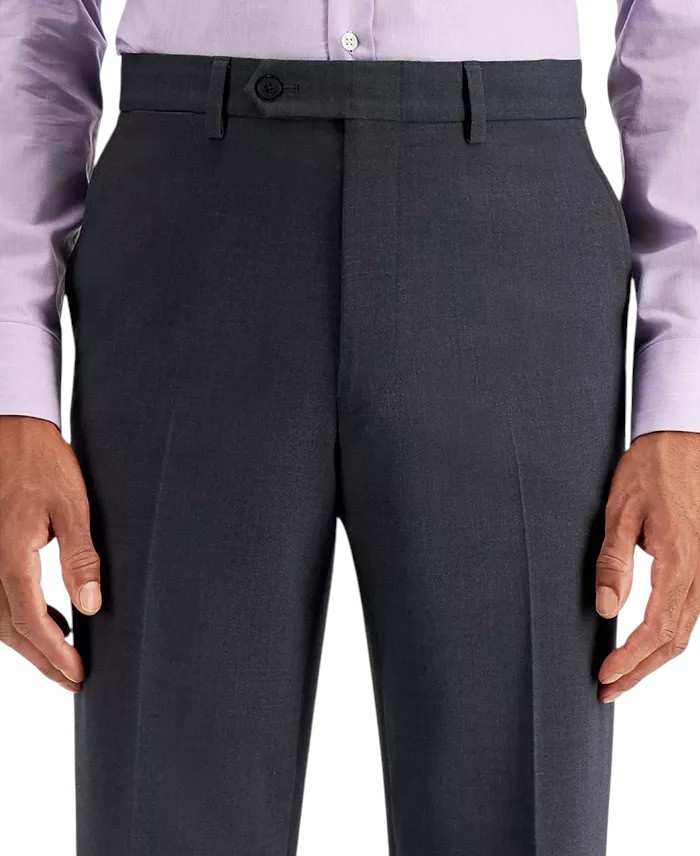 Nautica Mens Modern fit 2 Piece Suit 40 R Pants 34 / 32 Charcoal Gray Solid