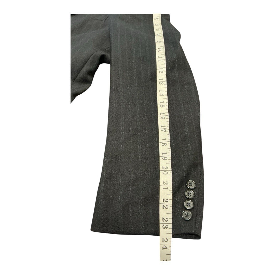 Oscar de la Renta Men’s Wool Blazer 38R Dark Charcoal Pinstripe Made in Colombia