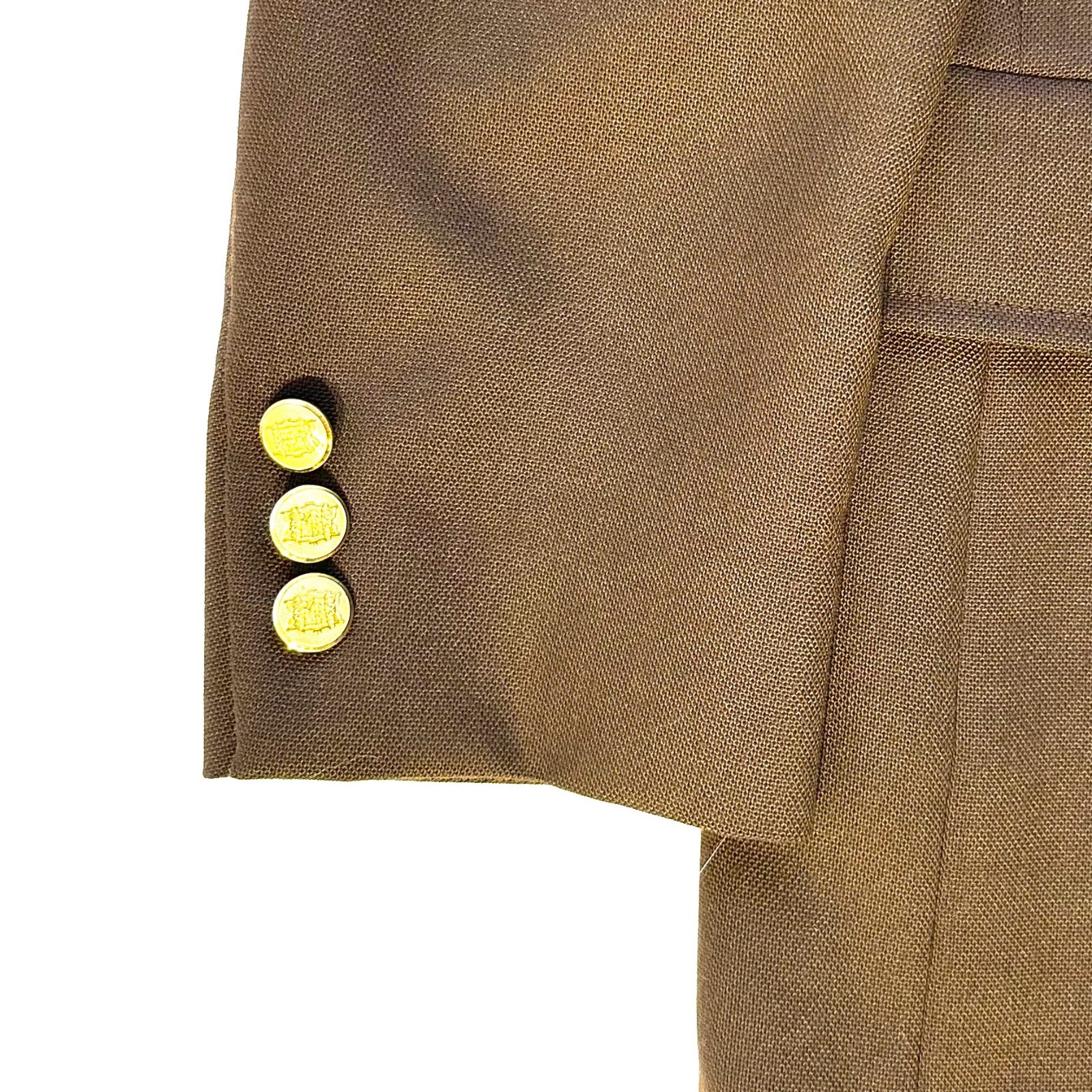 VINTAGE Palm Beach Sport Coat Blazer Jacket Hopsack Brown SM Boys Retro Preppy