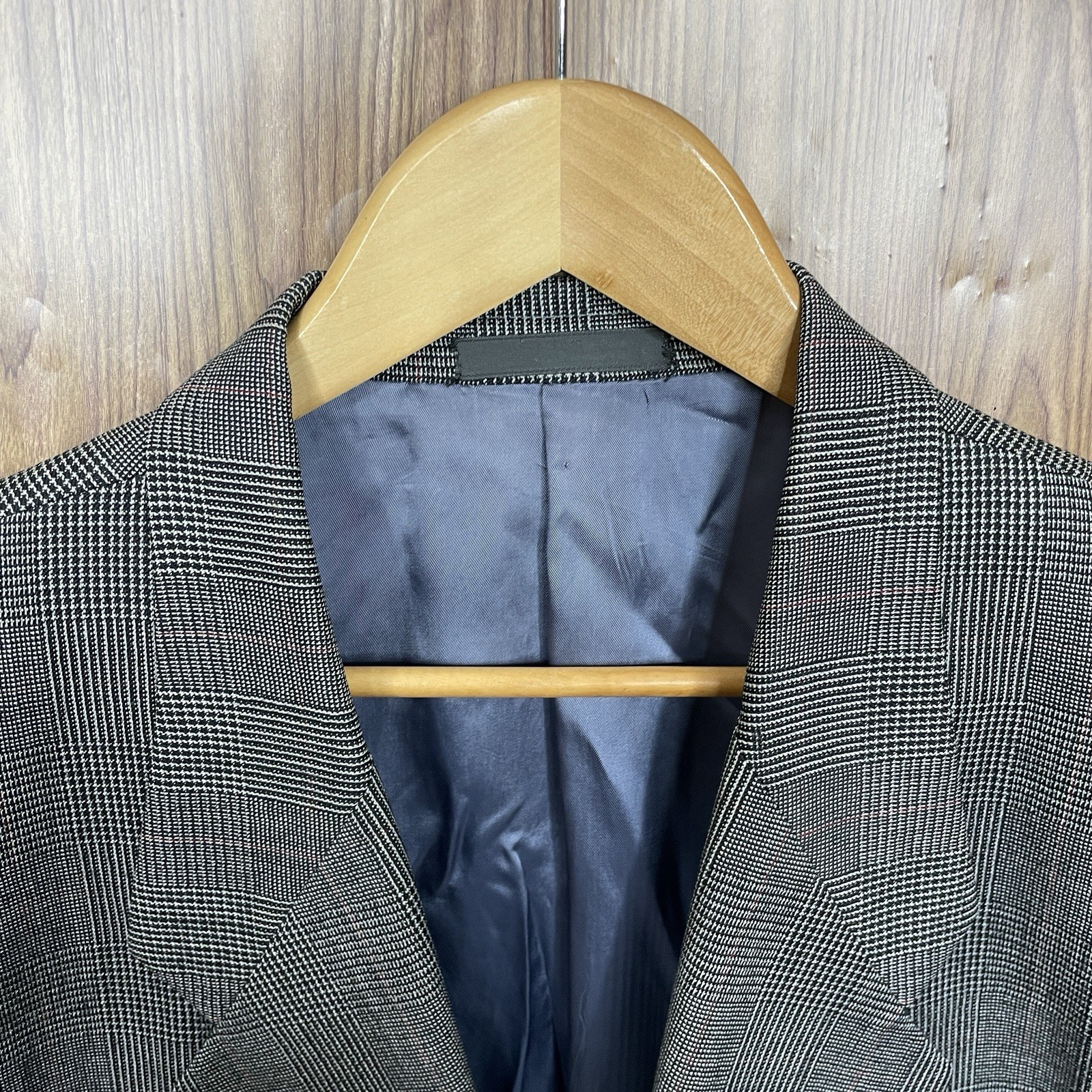 Charles Jourdan Sport Coat Mens 46R Gray Multicolor Plaid Two Buttons USA Made