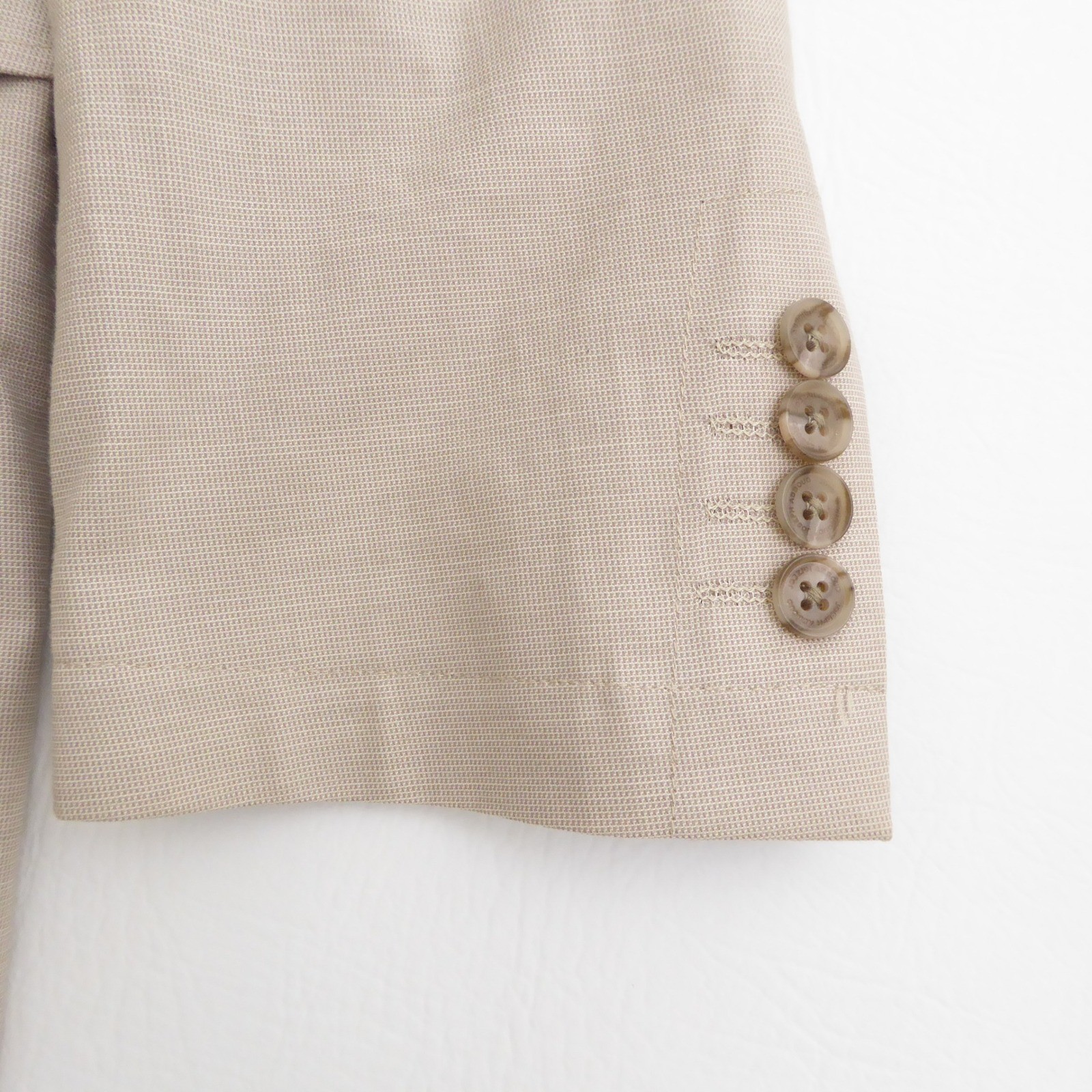 Joseph Abboud Mens Sport Coat Tan Cotton Spandex Two Button Blazer Large