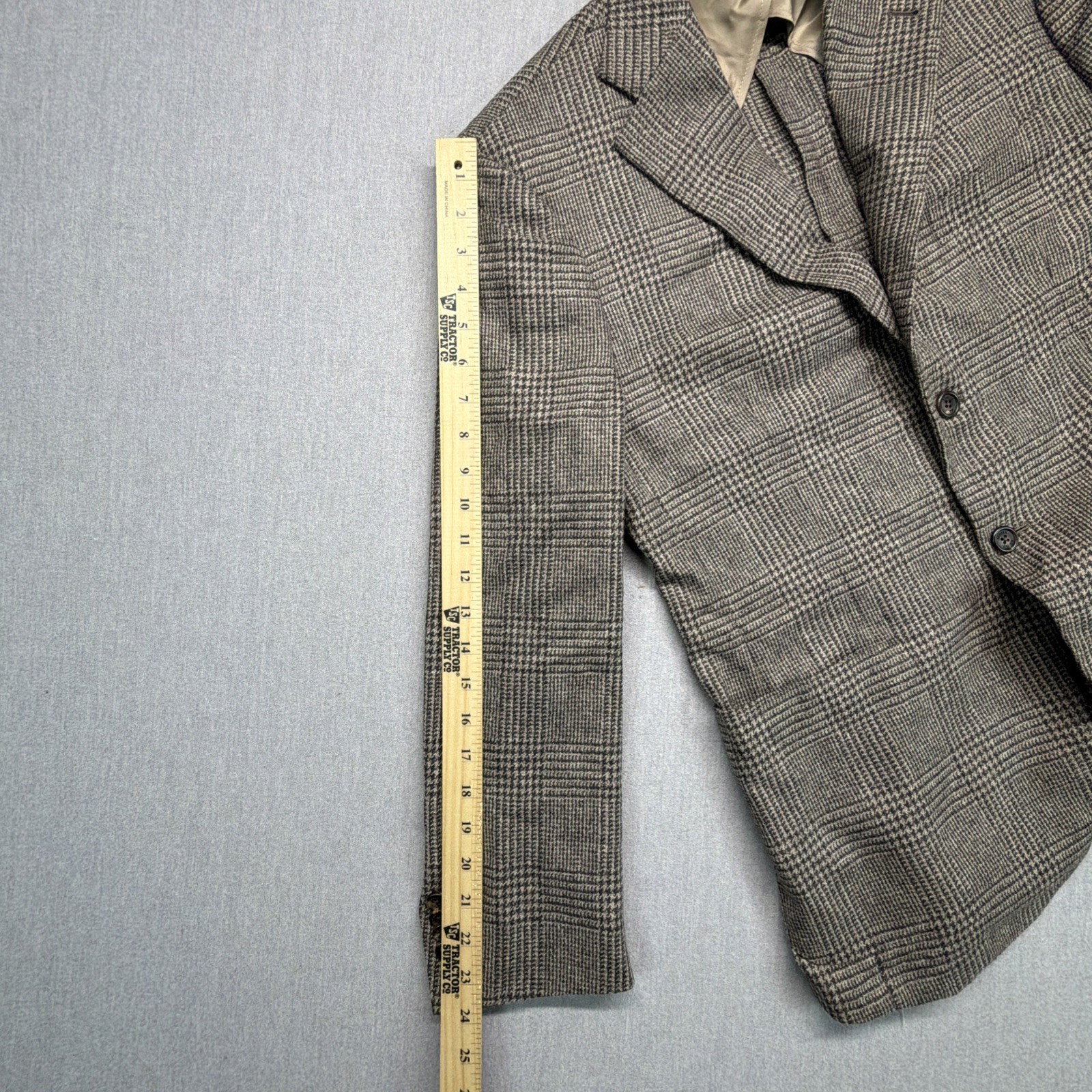 Proper Cloth Sport Coat Mens 42 Italian Merino Wool Houndstooth Brown Blazer