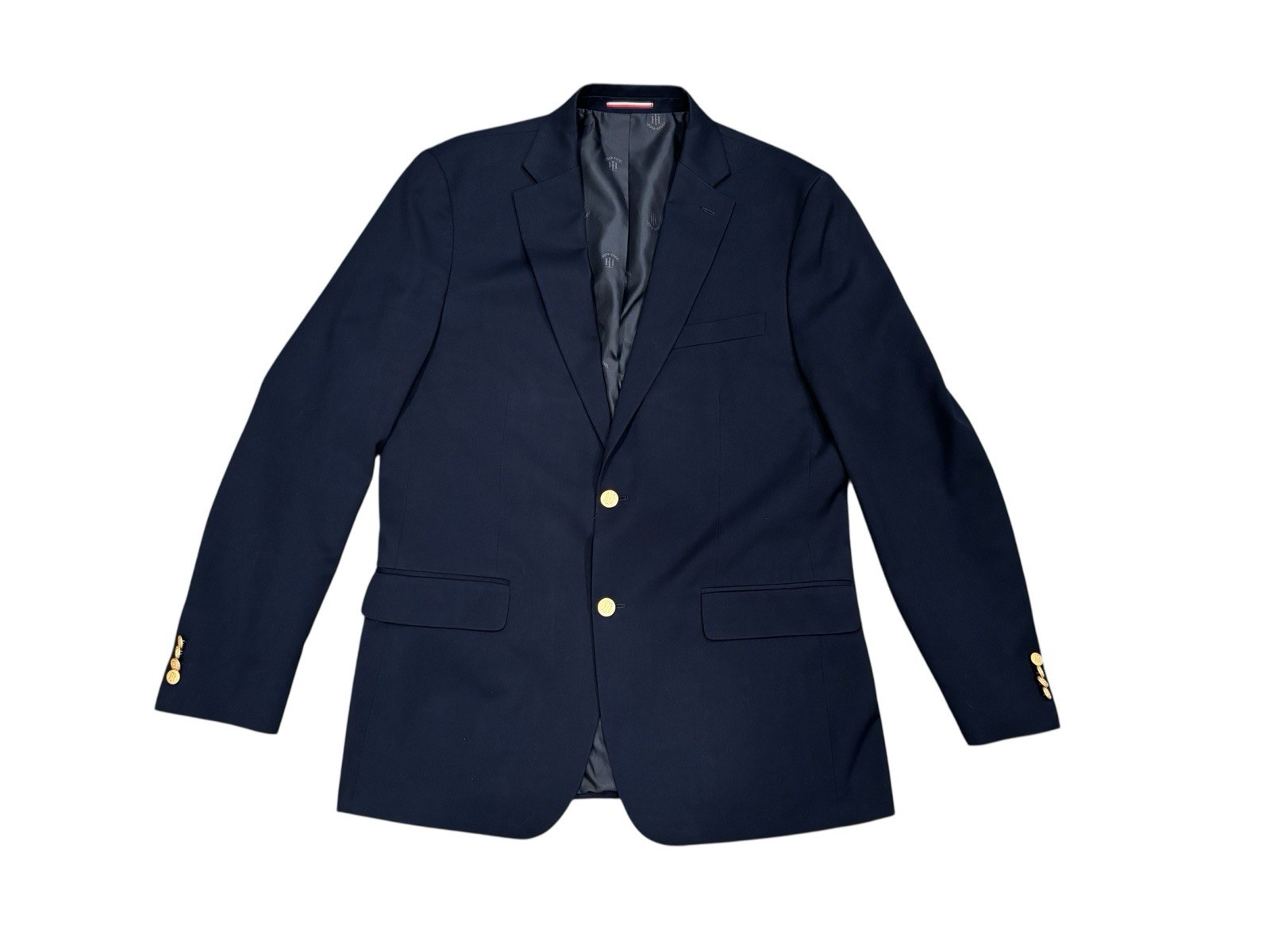 Tommy Hilfiger Men’s Modern-Fit Solid Navy Blazer 42L