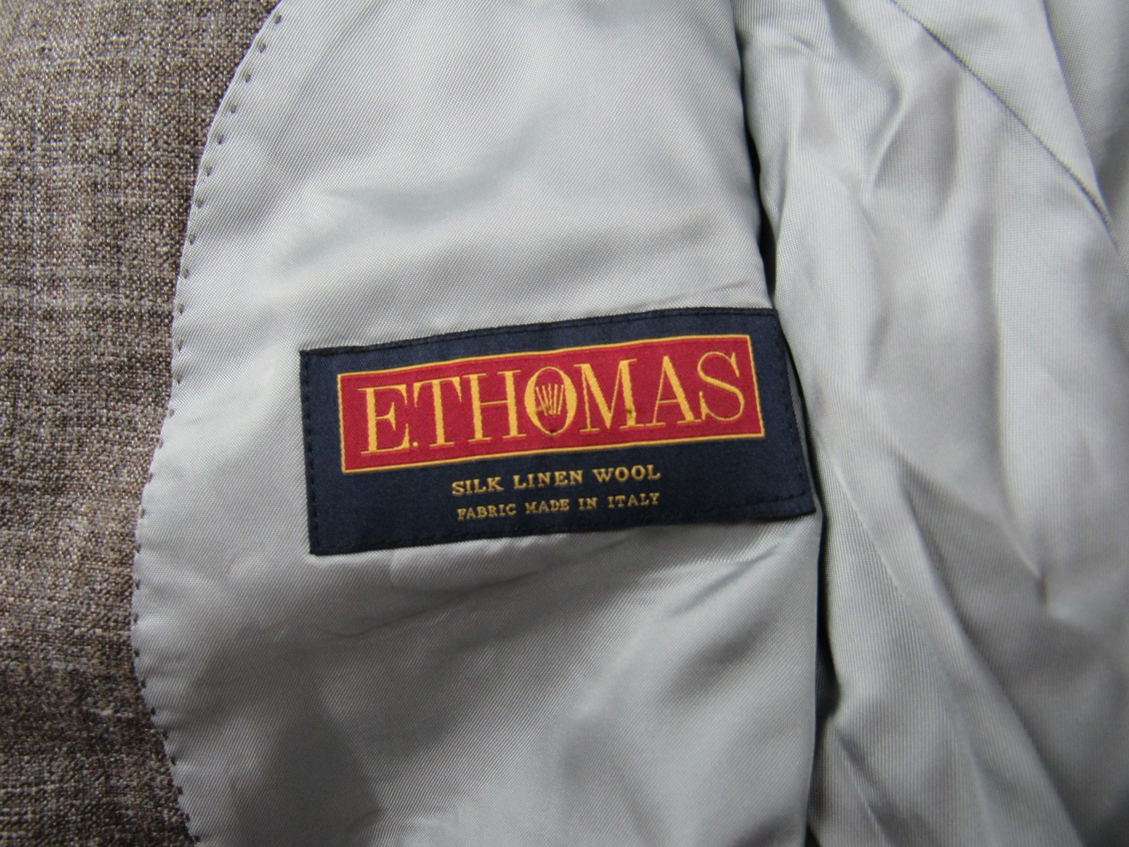 Suitsupply Lazio 2 Pc E. Thomas Brown Silk Linen Wool Suit 44L / Pants 37 x 33.5