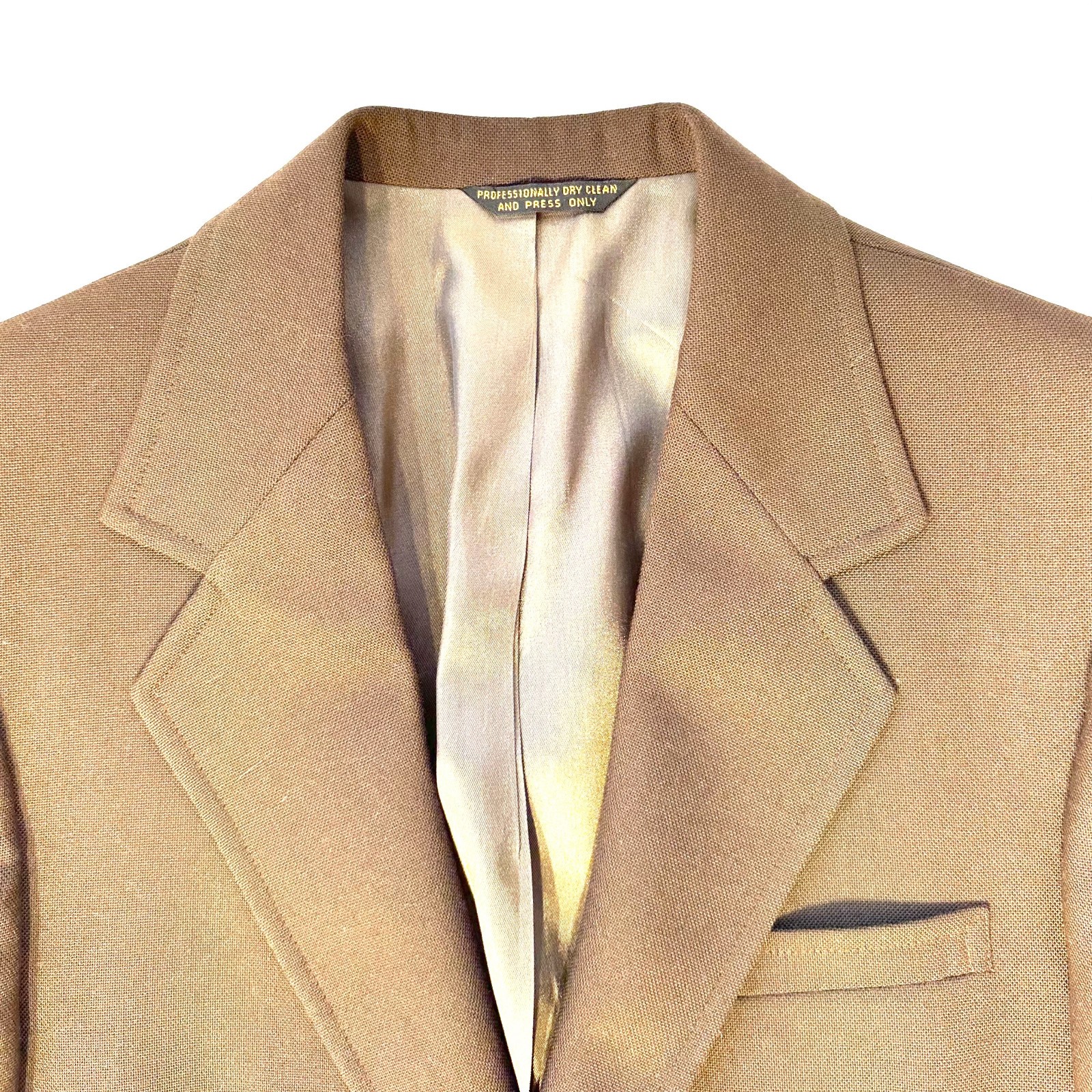 VINTAGE Palm Beach Sport Coat Blazer Jacket Hopsack Brown SM Boys Retro Preppy