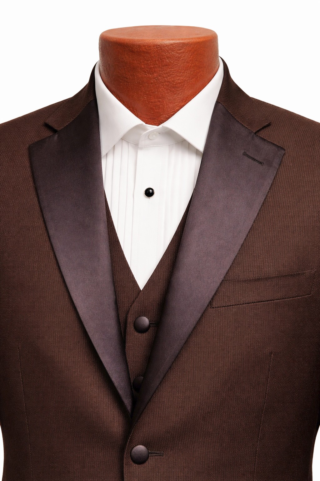 Men’s Chocolate Brown Calvin Klein Tuxedo Jacket 38L with 32 Waist Pants