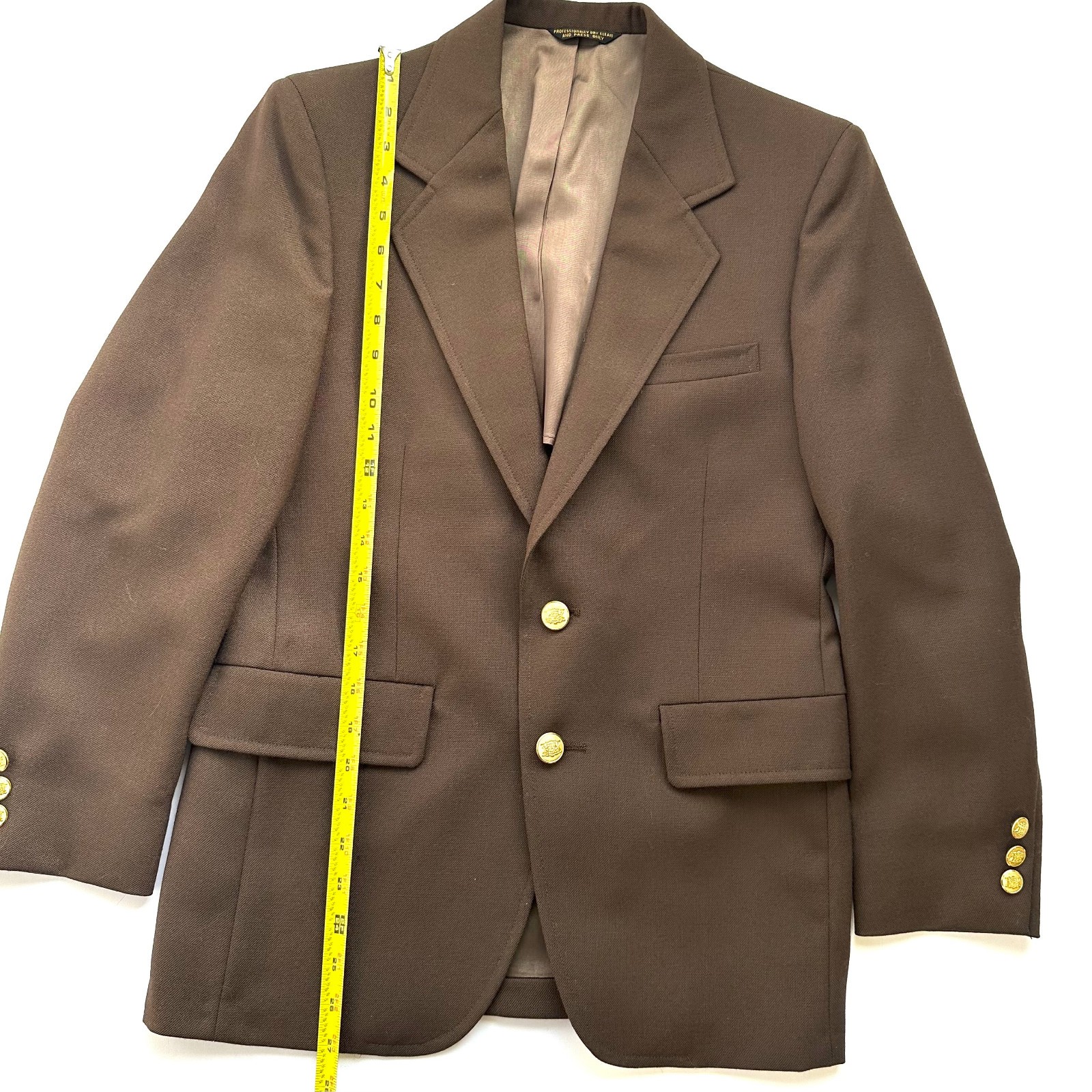 VINTAGE Palm Beach Sport Coat Blazer Jacket Hopsack Brown SM Boys Retro Preppy