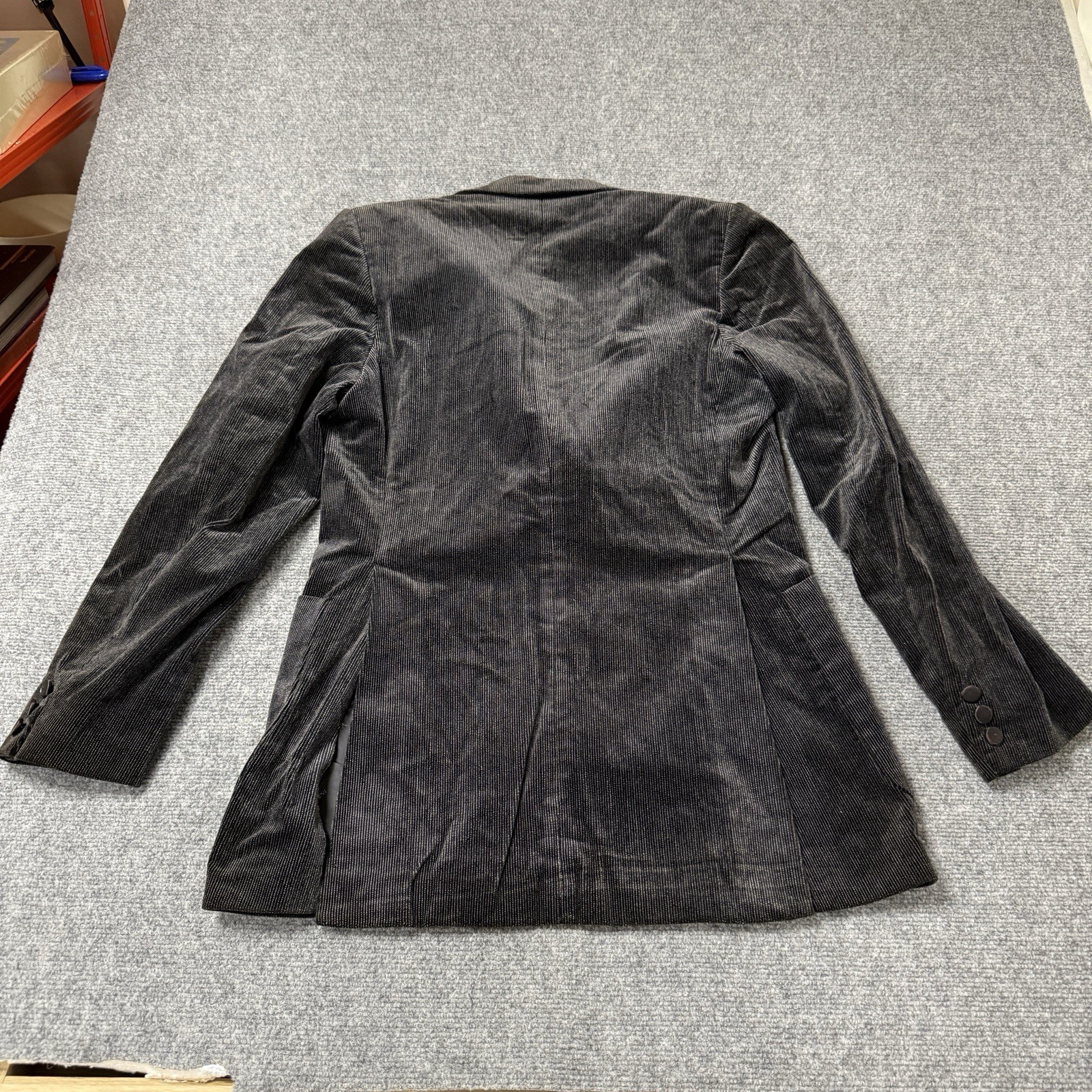 Yes Saint Laurent Vtg Textured Suede Black Blazer Sz 41