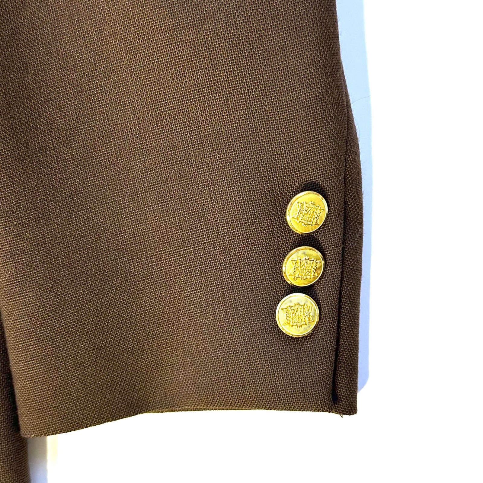 VINTAGE Palm Beach Sport Coat Blazer Jacket Hopsack Brown SM Boys Retro Preppy