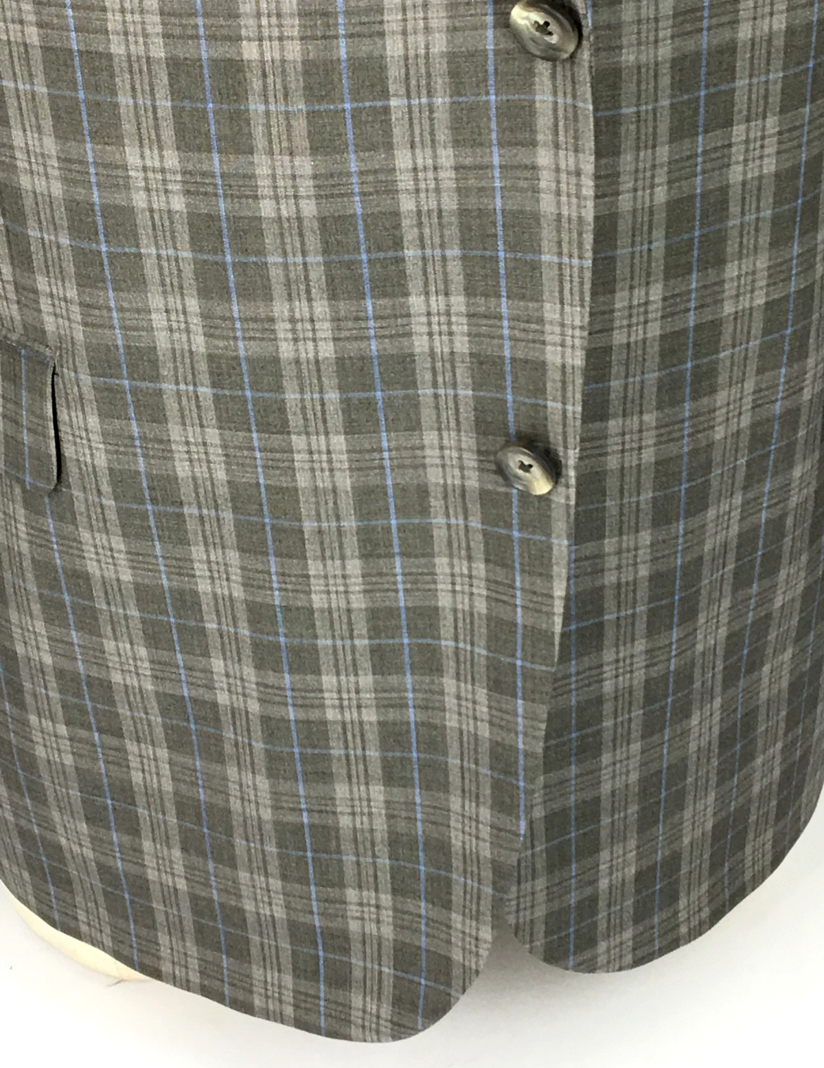 48L Loro Piana Cremieux Mens 2 Bttn Blazer Sport Coat Taupe Blue Prince Of Wales