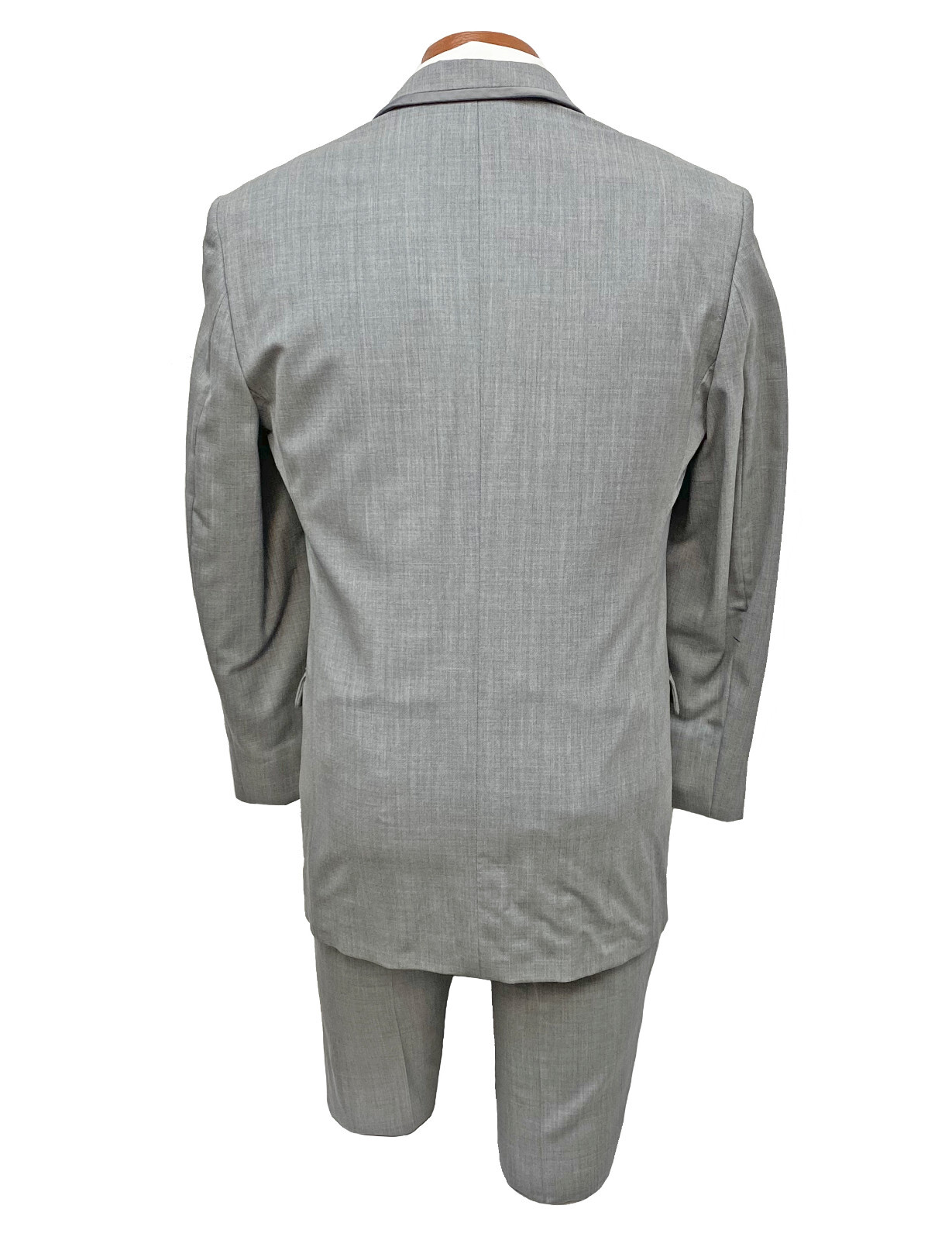 Jean Yves Savoy Men’s Grey Tuxedo Three Piece Suit with Vest Size 37L 31W