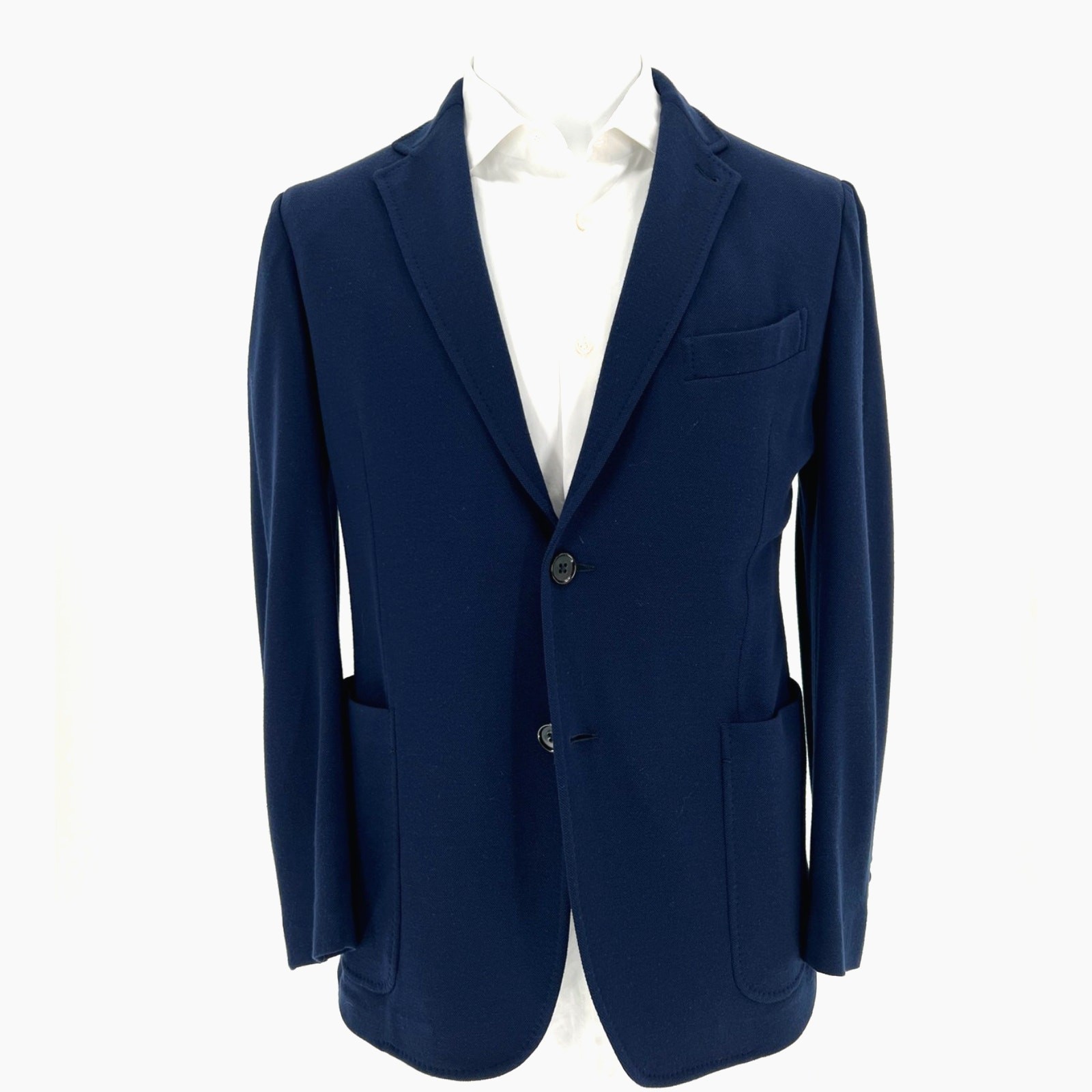 Ermenegildo Zegna Navy 15milmil15 Jersey Unstructured Jacket – 54R IT 42R US