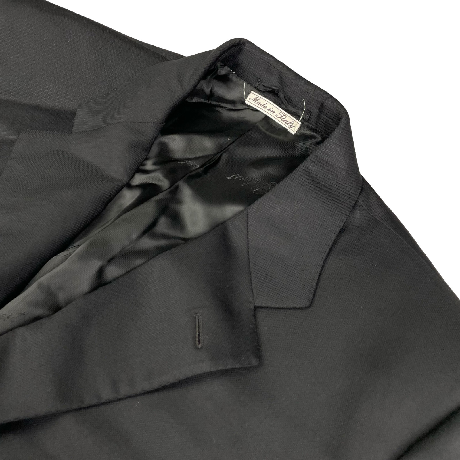 Belvest Men’s 100% Wool 3-Button Blazer Black • Italy • 44L US