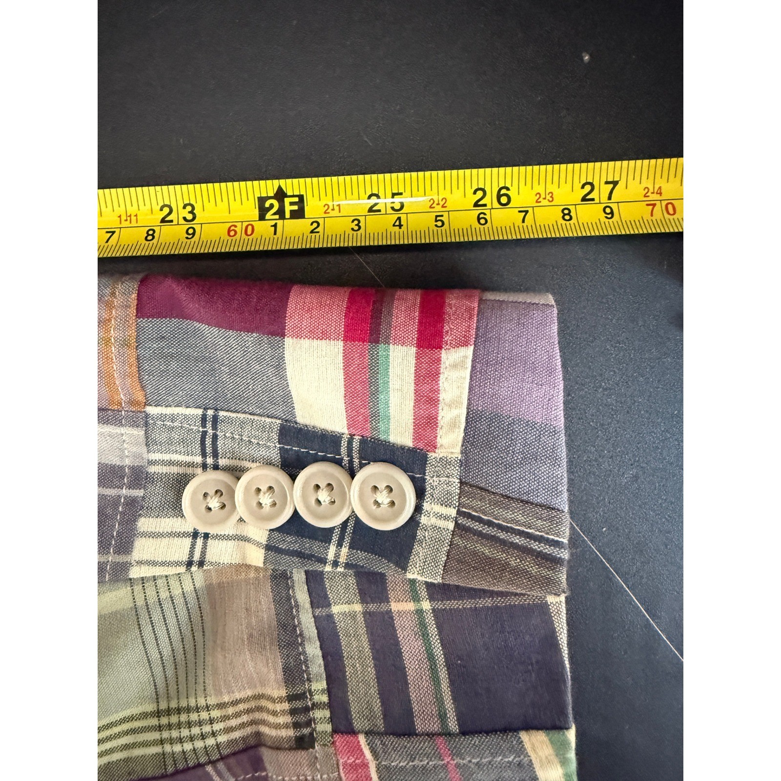 Mens Patchwork Madras Plaid Blazer Jacket Prep East Coastal Nautical 42 Academia